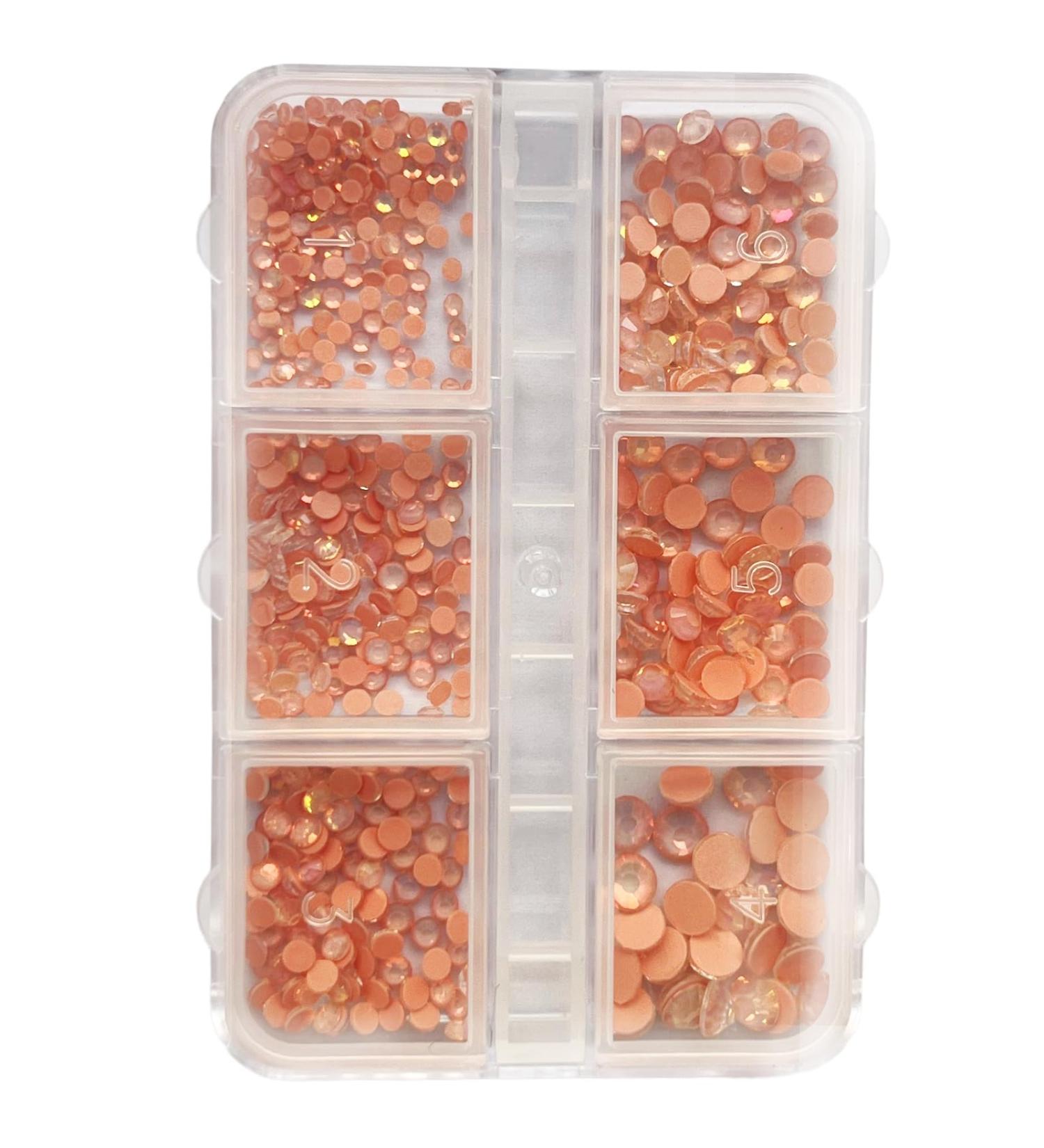 1Box Mixed Nails Art Decorations 3D Beads Nail Easy Installation And Removal Add Charm To Your Nail Nail Supplies Orange - Buy Online on GoSupps.com