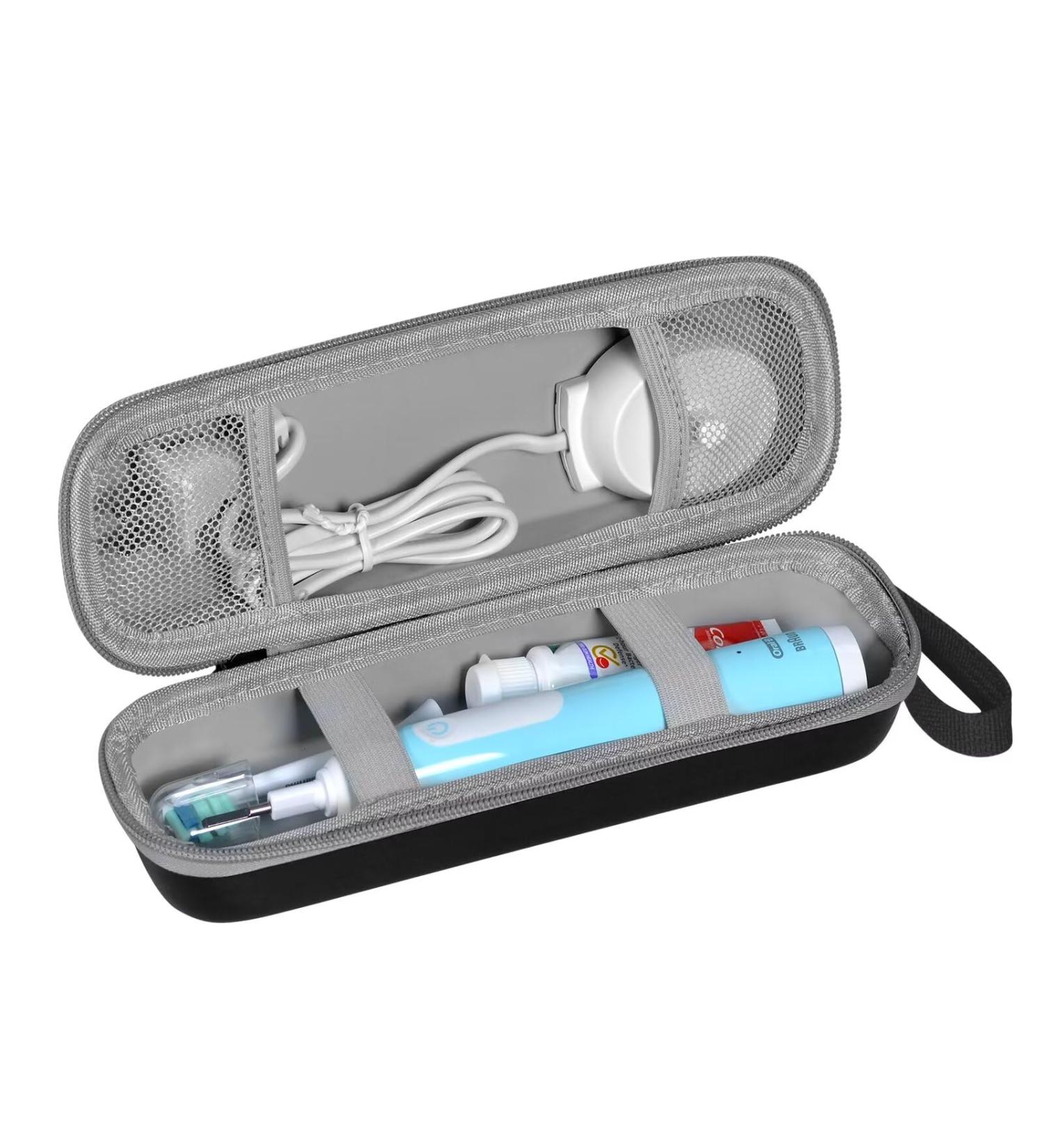 Travel Case for Oral-B & Philips Sonicare Electric Toothbrushes | Portable Protective Storage - Black - Buy Online on GoSupps.com