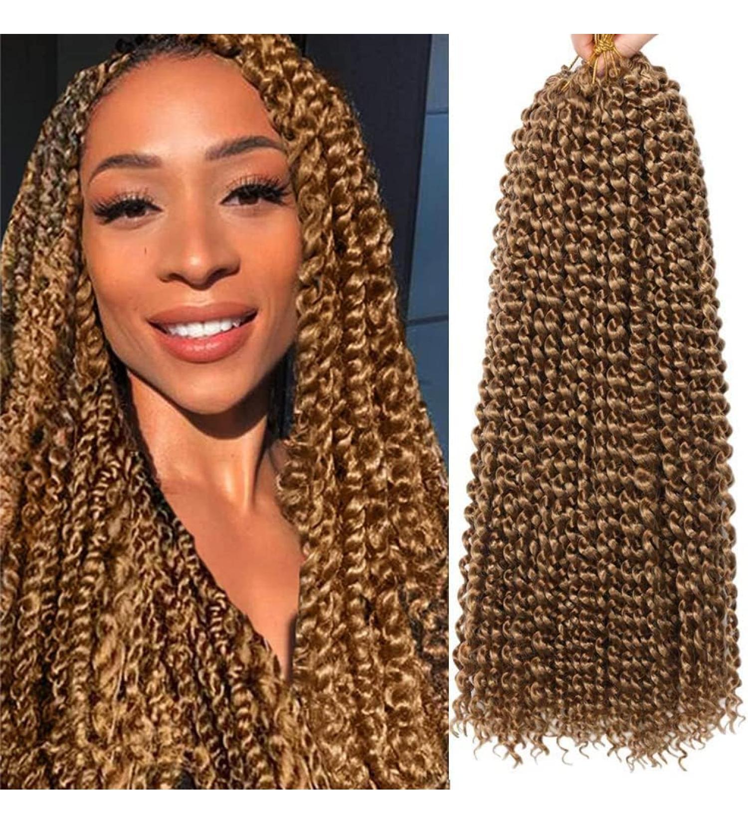 Passion Twist Hair - 7 Packs 24 Water Wave Crochet Hair for Bohemian Braiding | Synthetic Hair Extensions 27# - Yddm - Buy Online on GoSupps.com