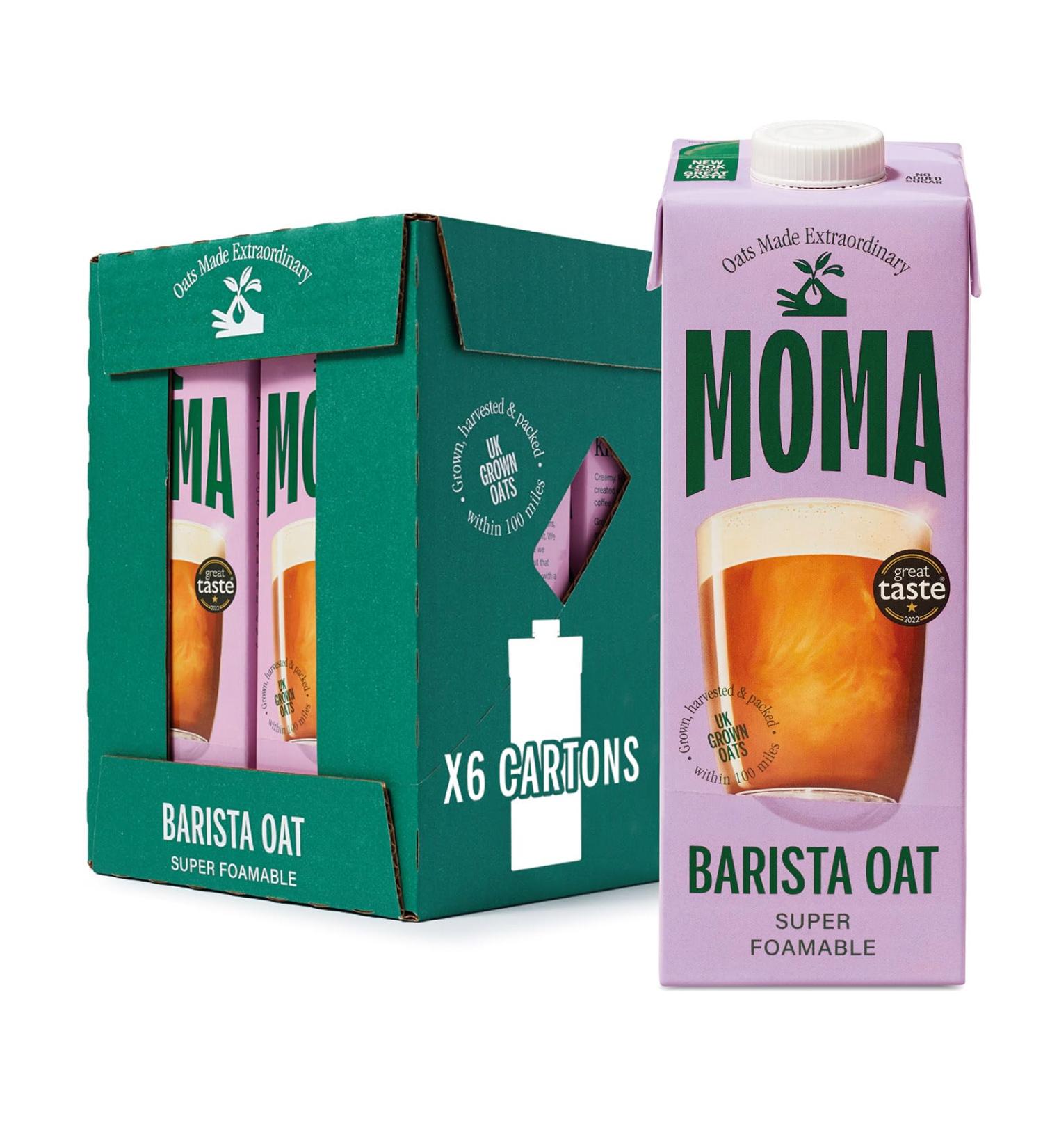 MOMA Barista Edition Lait d'avoine | 6 x 1 L | 100% v g tal v g talien | Fabriqu avec toute l'avoine pour ajouter des fibres et une saveur d licieuse | Sans sucre ajout | Boisson d'avoine - Buy Online on GoSupps.com