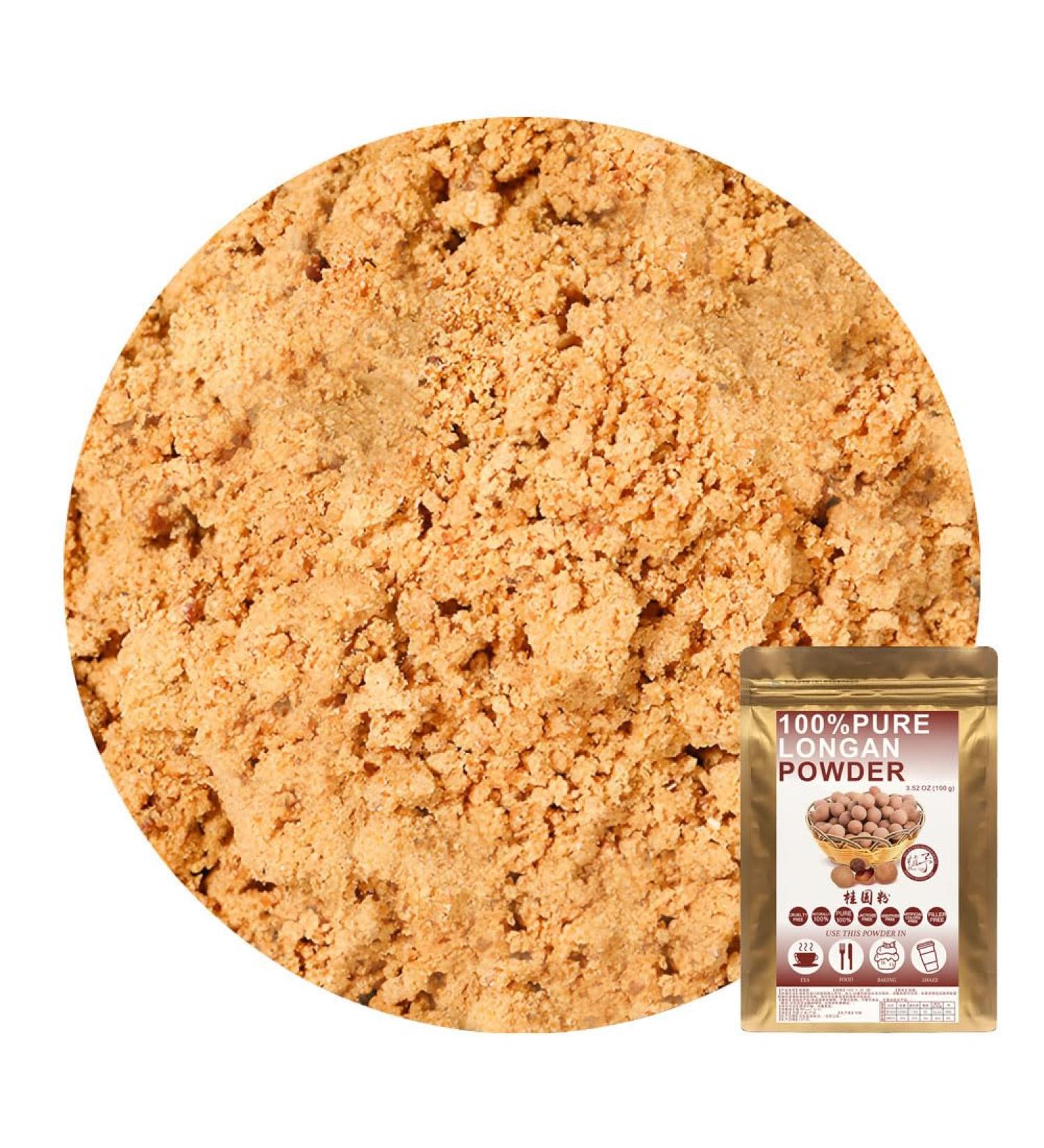 Plant Gift 100% Longan Powder 100G/3.25oz Non-GMO No Filler No additives Natural Longan Flour Best Flavor for Smoothie Drinks Tea and Baking Adds Flavor and Taste 2UK-PO0028 - Buy Online on GoSupps.com
