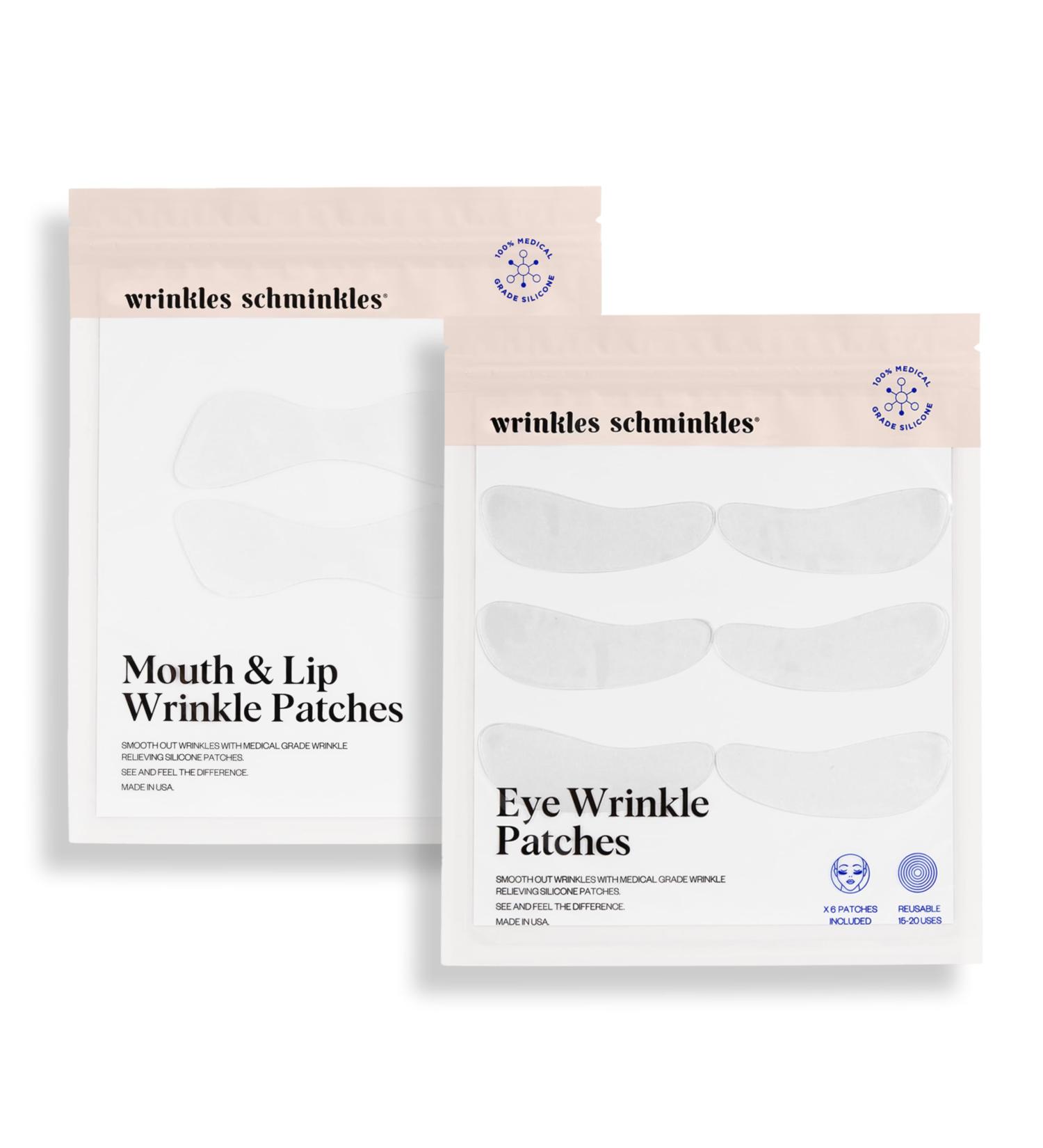 Wrinkles Schminkles Eye & Mouth Lift Set | Reusable Silicone Patches for Mouth & Lip Wrinkles (2-Pack) & Eye Wrinkles (3-Pairs) - Shop Internationally - Buy Online on GoSupps.com