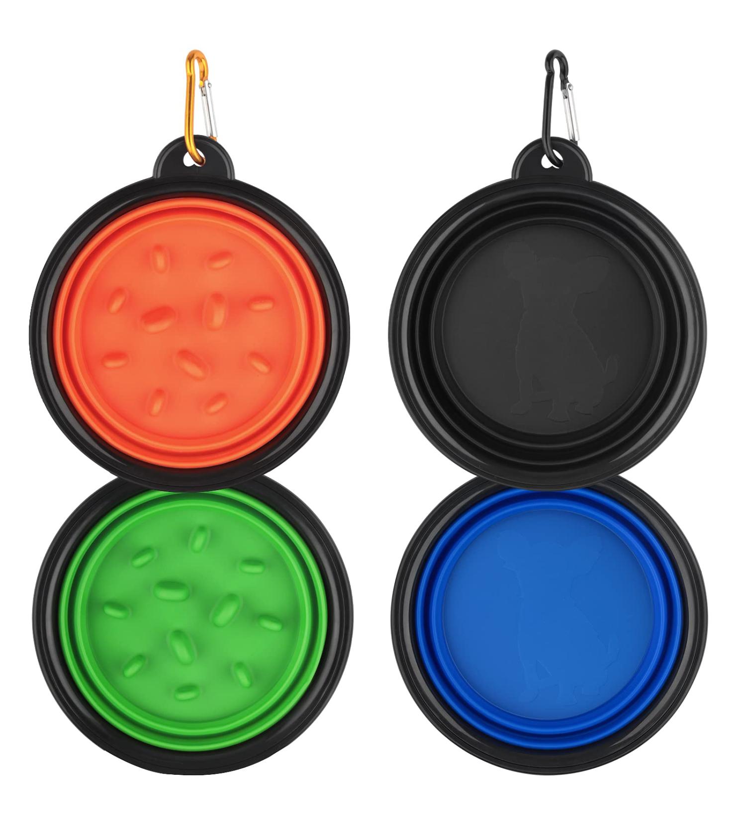YiMee Collapsible Dog Bowl - Portable Silicone Travel Bowl for Small Pets - Foldable Slow Feeder and Watering Dish - Food Grade Material - Buy Online on GoSupps.com