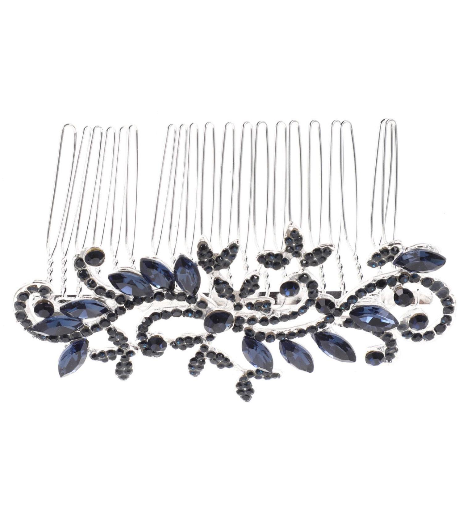 Luxshiny Rhinestone Bride Hair Comb Vintage Flower Side Hair Clip Bridal Hair Accessories for Women Girls Bridal - Buy Online on GoSupps.com