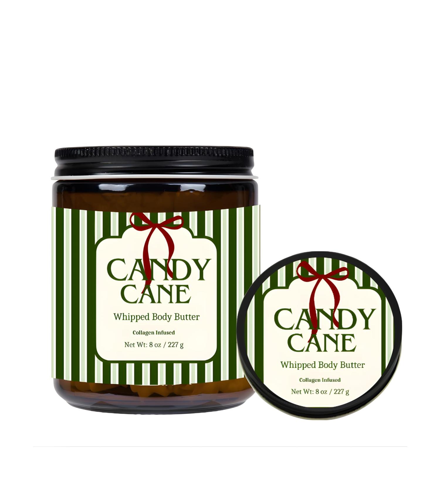 Christmas Candy Cane Whipped Body Butter | Ultra Creamy Peppermint Spearmint Blend | Nourishing | 8 oz Jar - Buy Online on GoSupps.com