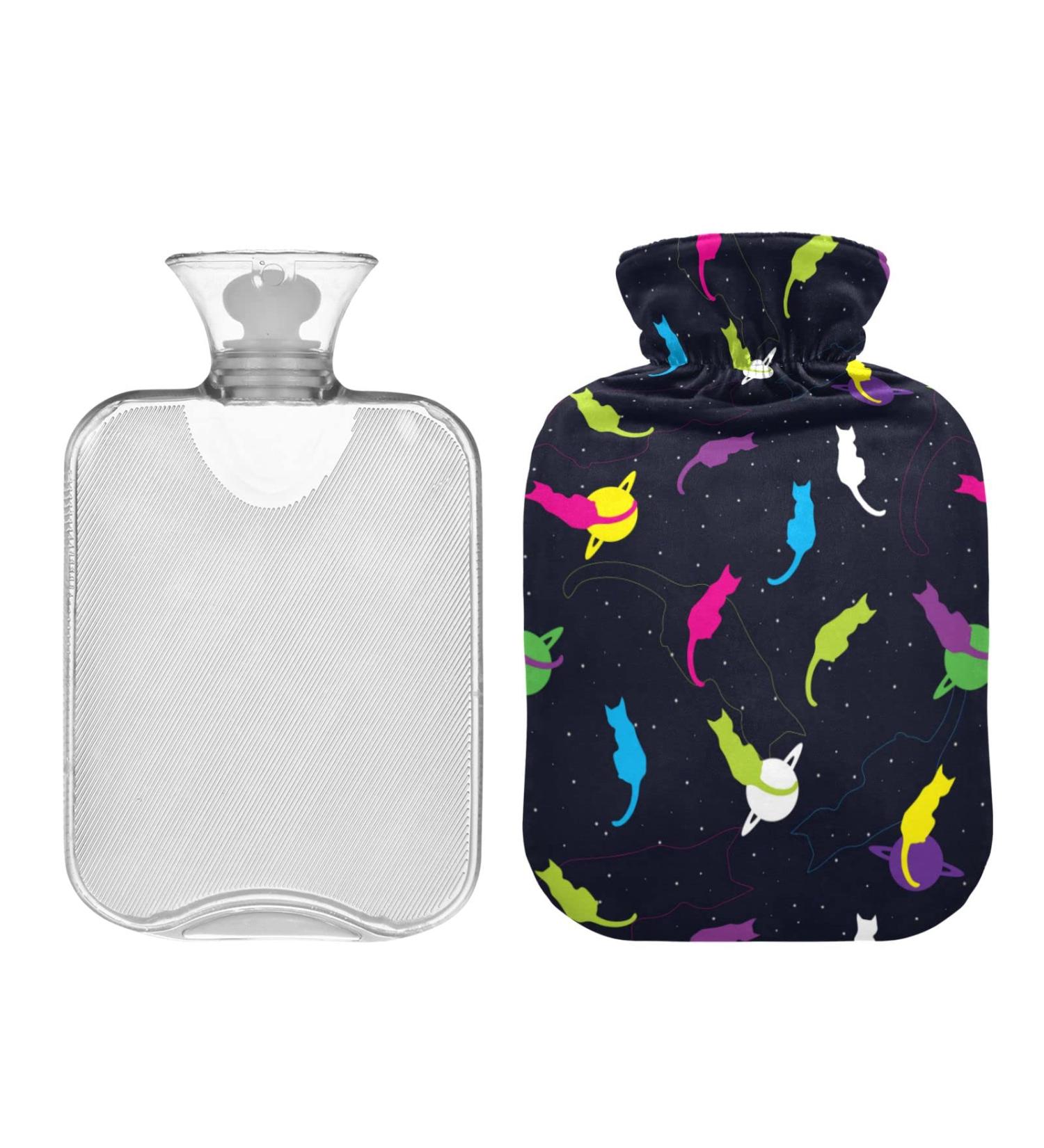 2L Hot Water Bottle with Cat Star Cover | Pain Relief Hand & Feet Warmer for Winter - Shop Internationally - Buy Online on GoSupps.com