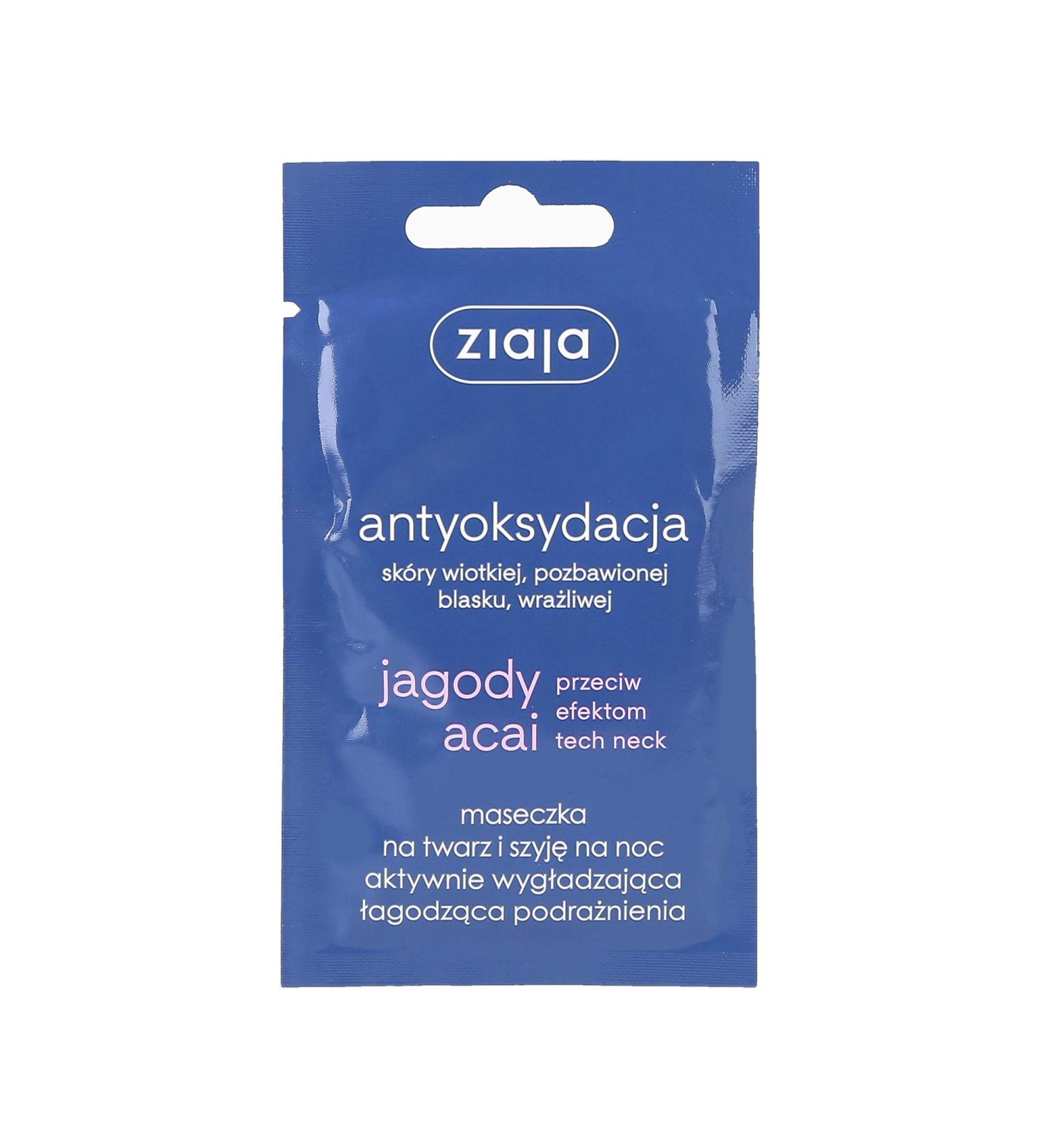 ZIAJA ACAI Smoothing Mask for Face and Neck 7 ml