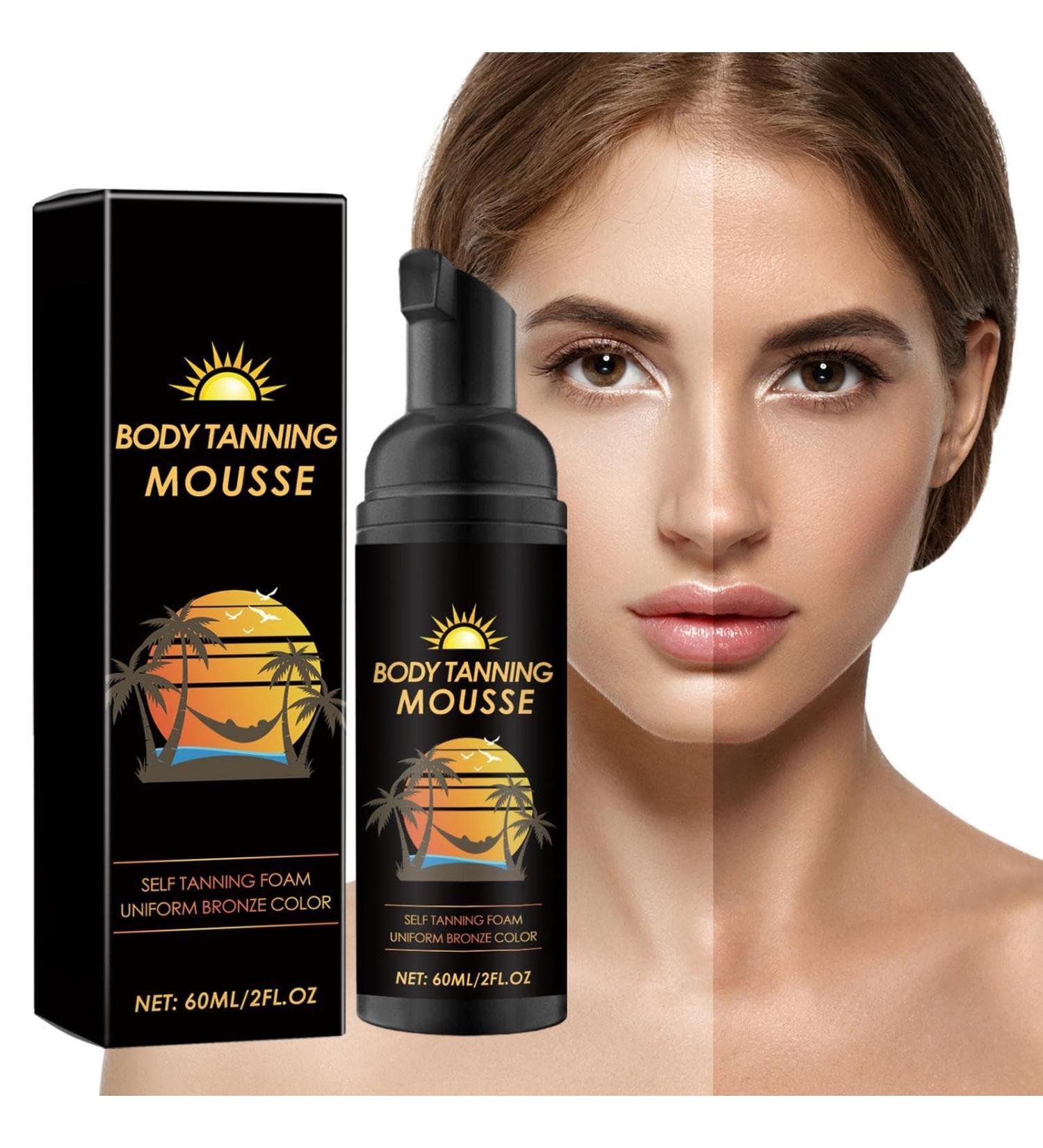 Tanning Mousse | Tanning Foam | Long Lasting Tanning Mousse | Tannings Mousse with Moisturizing Properties Natural Tan Mousses for Outdoor Use 60ml Natural Tan Mousses - Buy Online on GoSupps.com