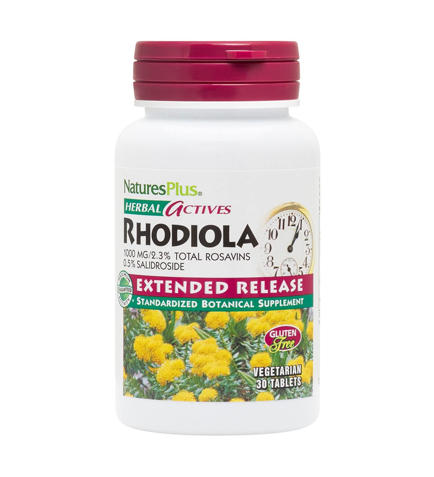 Nature's Plus Rhodiola Extended Release 1000 mg - 30 Vegetarian Tablets | Herbal Actives - Buy Online on GoSupps.com