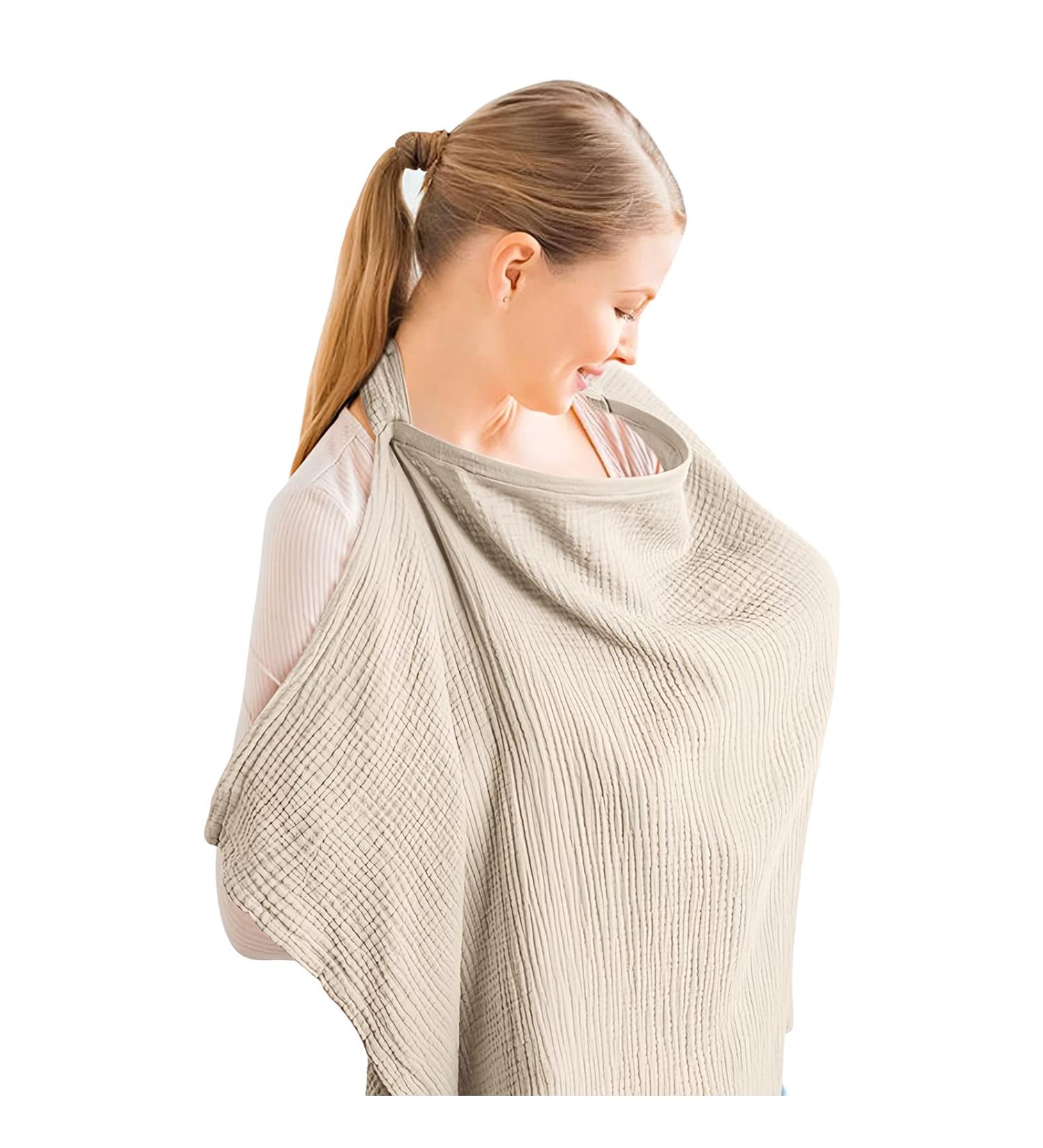 Multifunctional Khaki Cutting Cloth & Snacking Apron | Adjustable Cotton Breastfeeding Cover for Moms | Ideal for On-the-Go Use - Buy Online on GoSupps.com