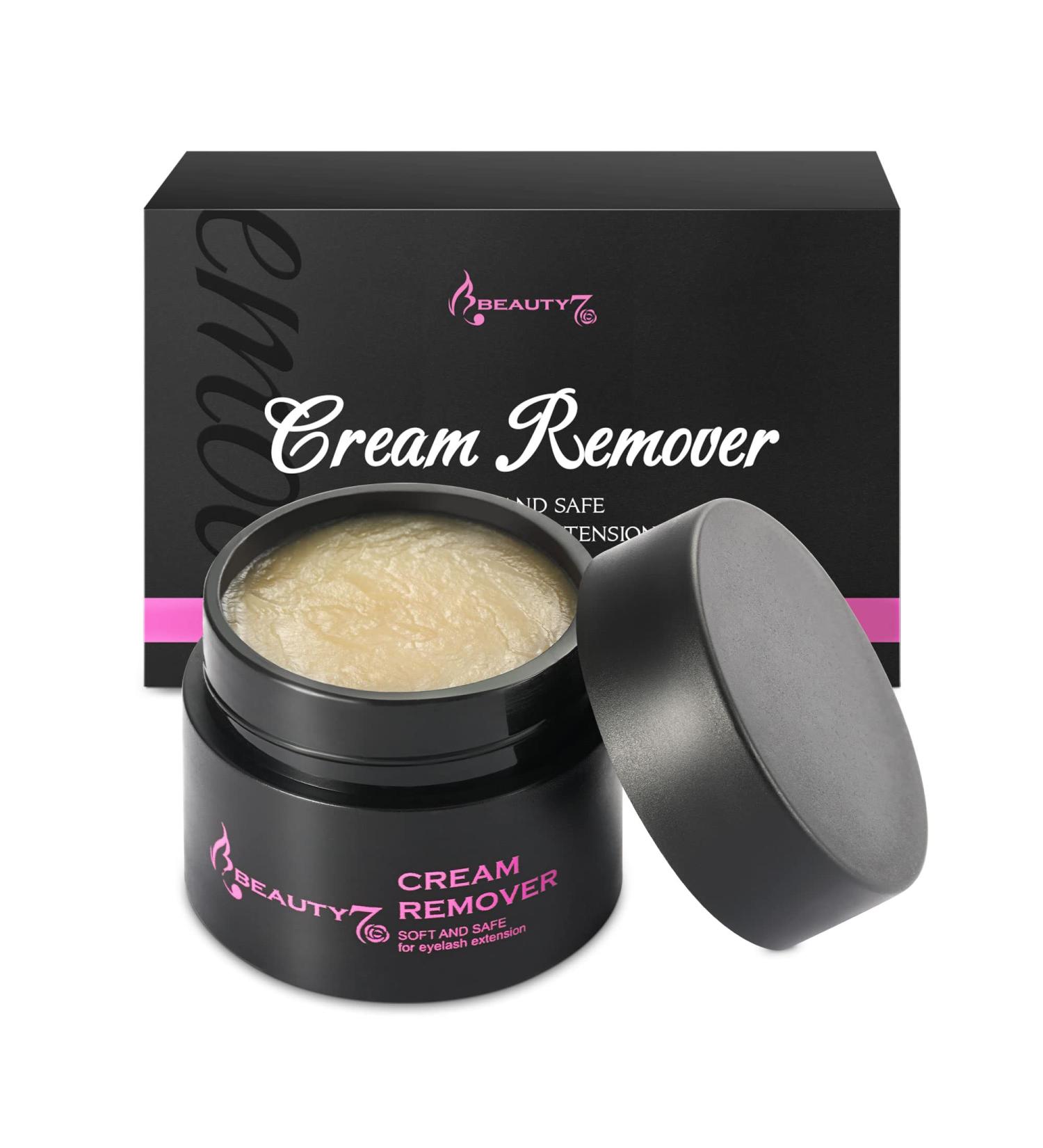 Beauty7 Eyelash Extensions Remover Cream - Safe & Fast Dissolution Low Irritation 5g Unscented Adhesive Bonder - Buy Online on GoSupps.com