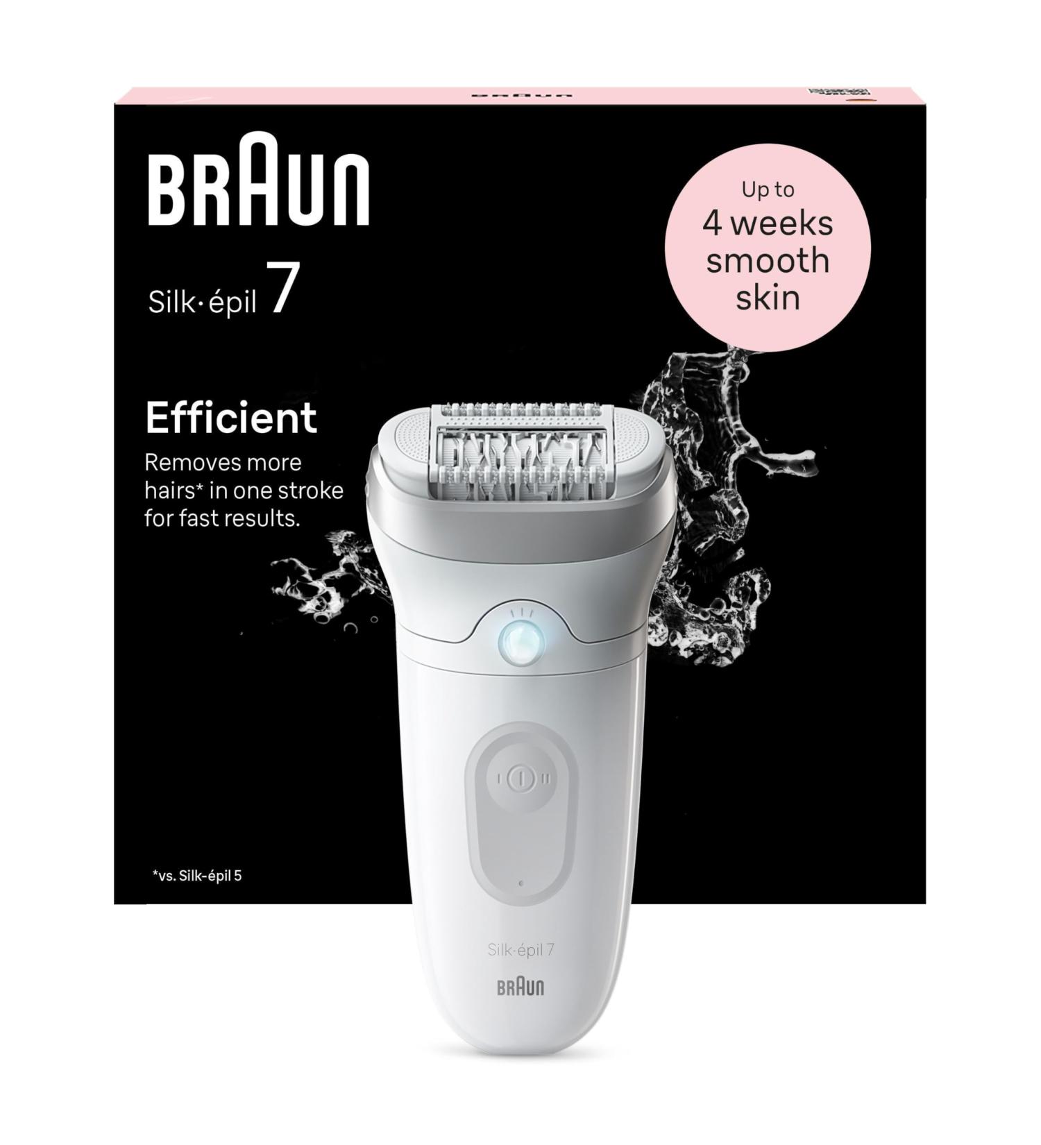 Braun Silk- pil 7 Epilator for Women | Long-Lasting Hair Removal | Model 7-011 White/Silver - Buy Online on GoSupps.com