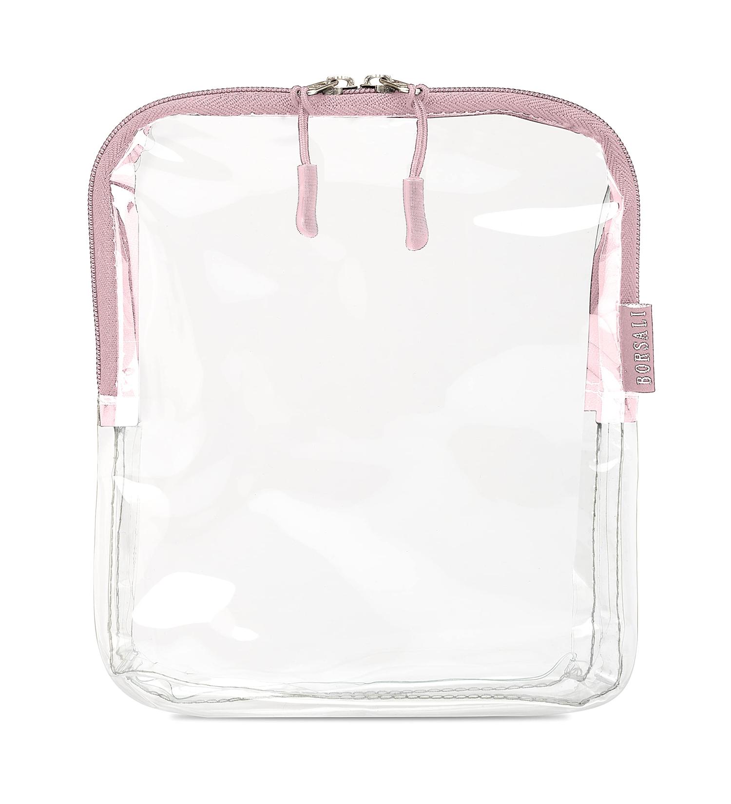 BORSALI TSA Approved Clear Toiletry Bag - Quart Size Organizer for Travel Liquids - Rose - Buy Online on GoSupps.com
