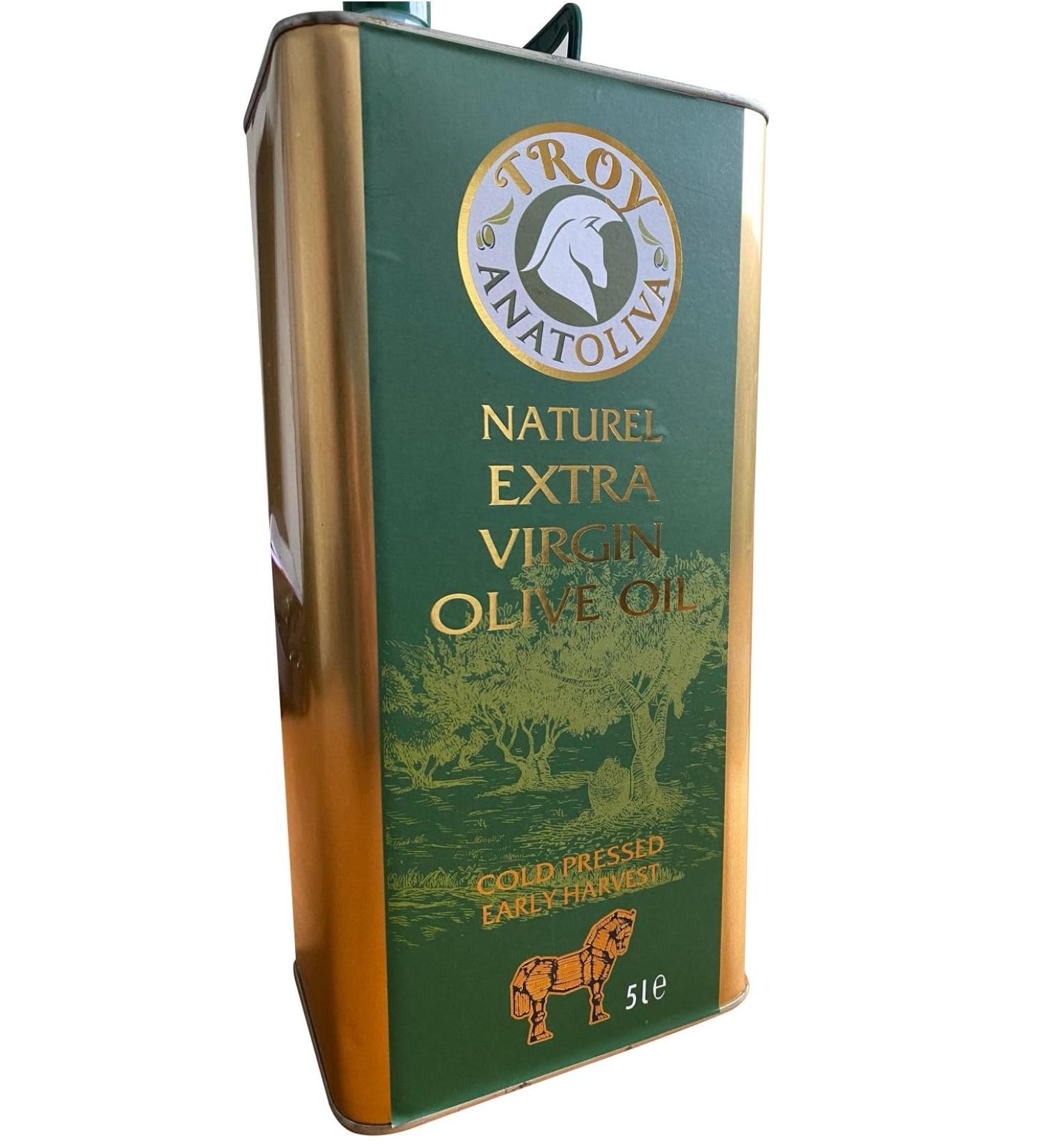 Premium Extra Virgin Olive Oil, Cold Pressed, Early Harvest, 100% Natural, Premium Quality, Gourmet Olive Oil for Salads and Cooking (5000ml)