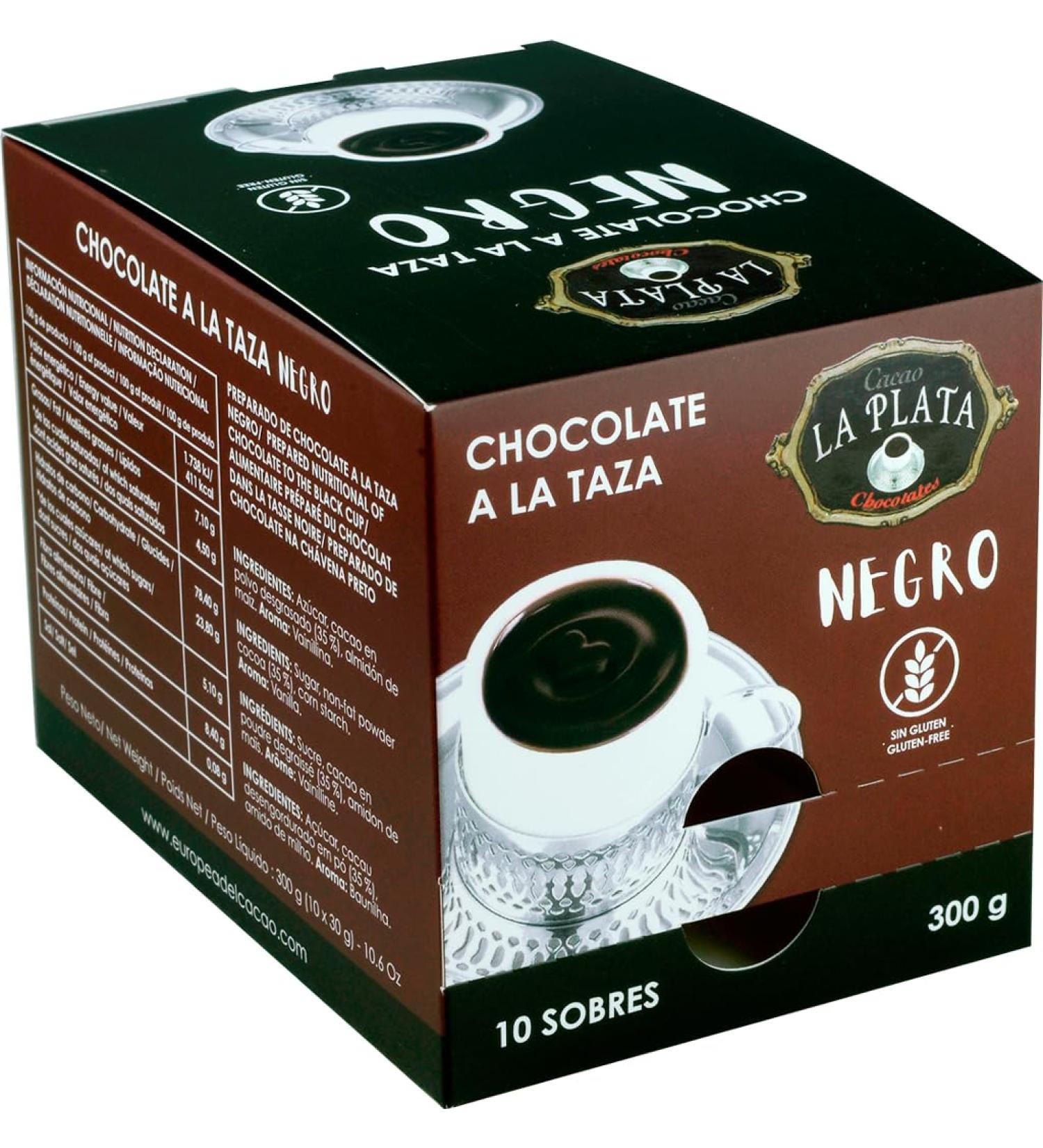 Spanish Dark Hot Chocolate 10 sachets | Gluten Free Soya Free and Dairy-free Chocolate Drink | Vegan Hot Chocolate Powder | Chocolate a la taza | 300g - Buy Online on GoSupps.com
