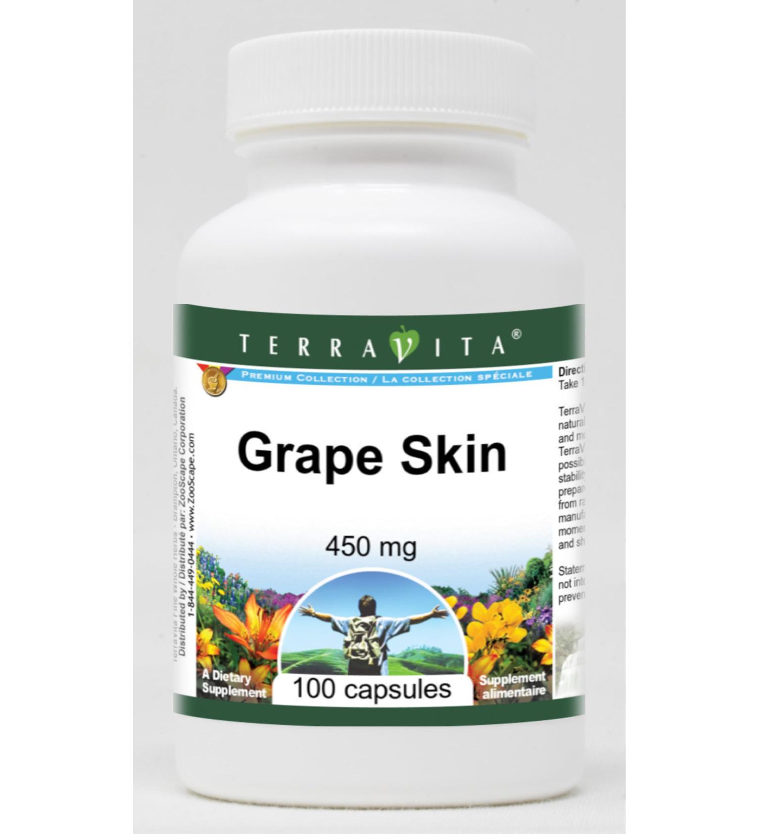 Grape Skin - 450 mg (100 Capsules ZIN: 514791) - 3 Pack - Buy Online on GoSupps.com