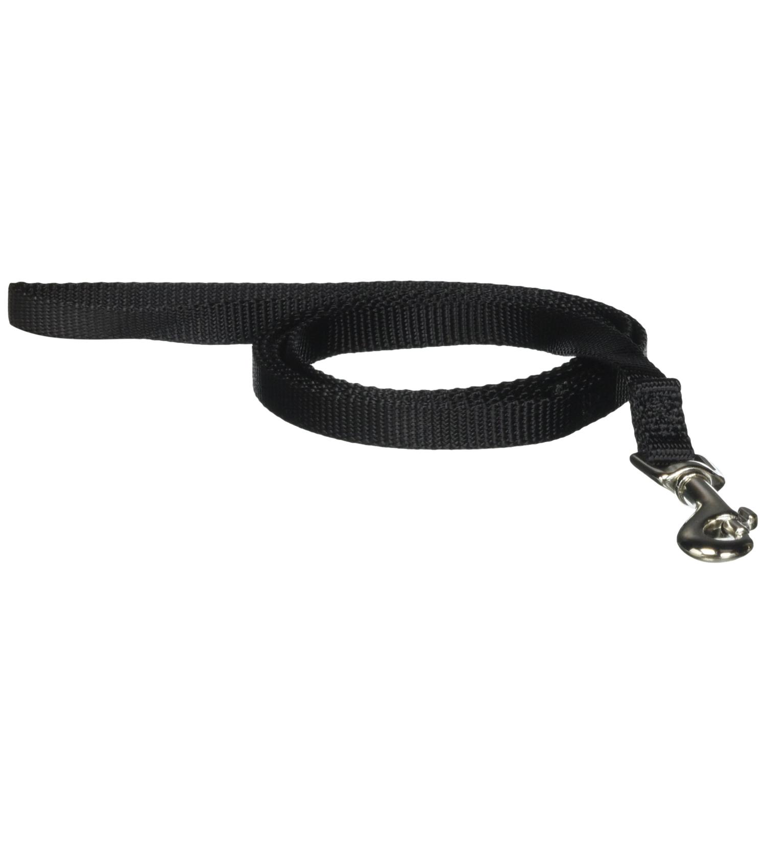 Hamilton SLE 4BK 3/8-Inch Single Thick Nylon Lead with Swivel Snap, 4-Feet, Black 3/8" x 4' Black