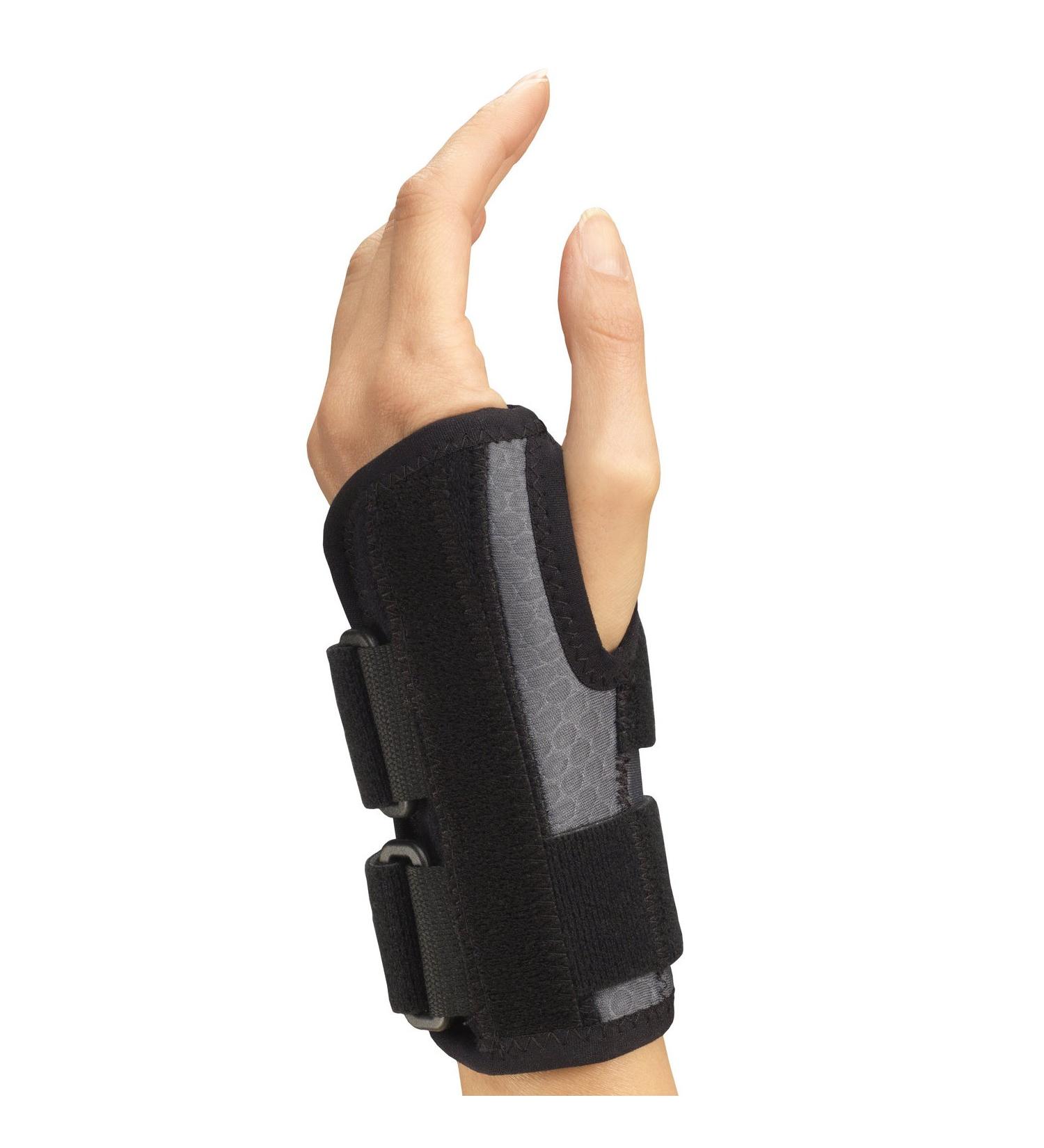 Champion Wrist Splint - Universal Fit Maximum Support & Comfort Airmesh Fabric Black Medium (Left Hand) - International Shipping Available - Buy Online on GoSupps.com