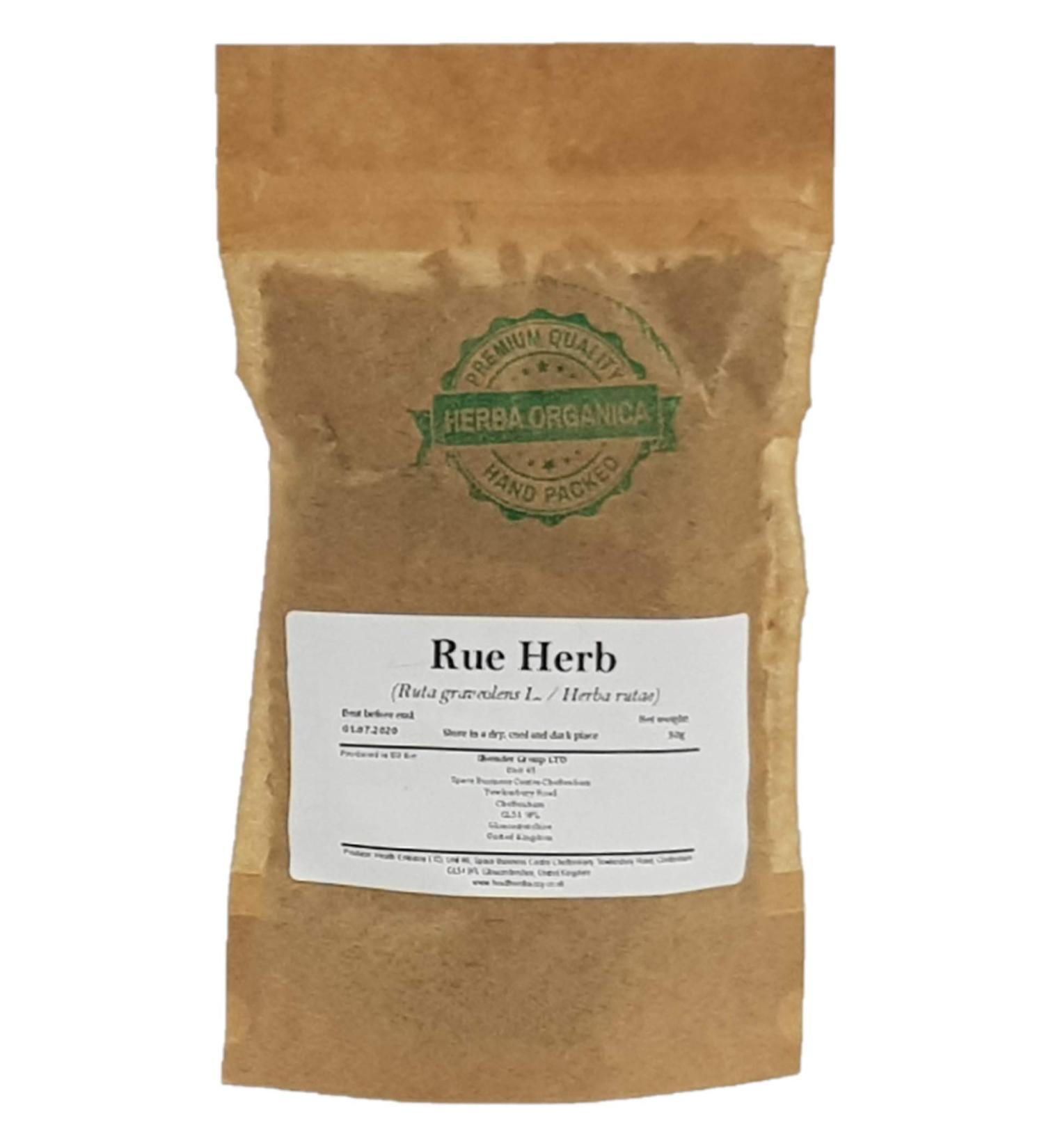Herba Organica Rue Herb Herbal Tea - Ruta Graveolens L - Rue Herbe Tisane 100g - Buy Online on GoSupps.com