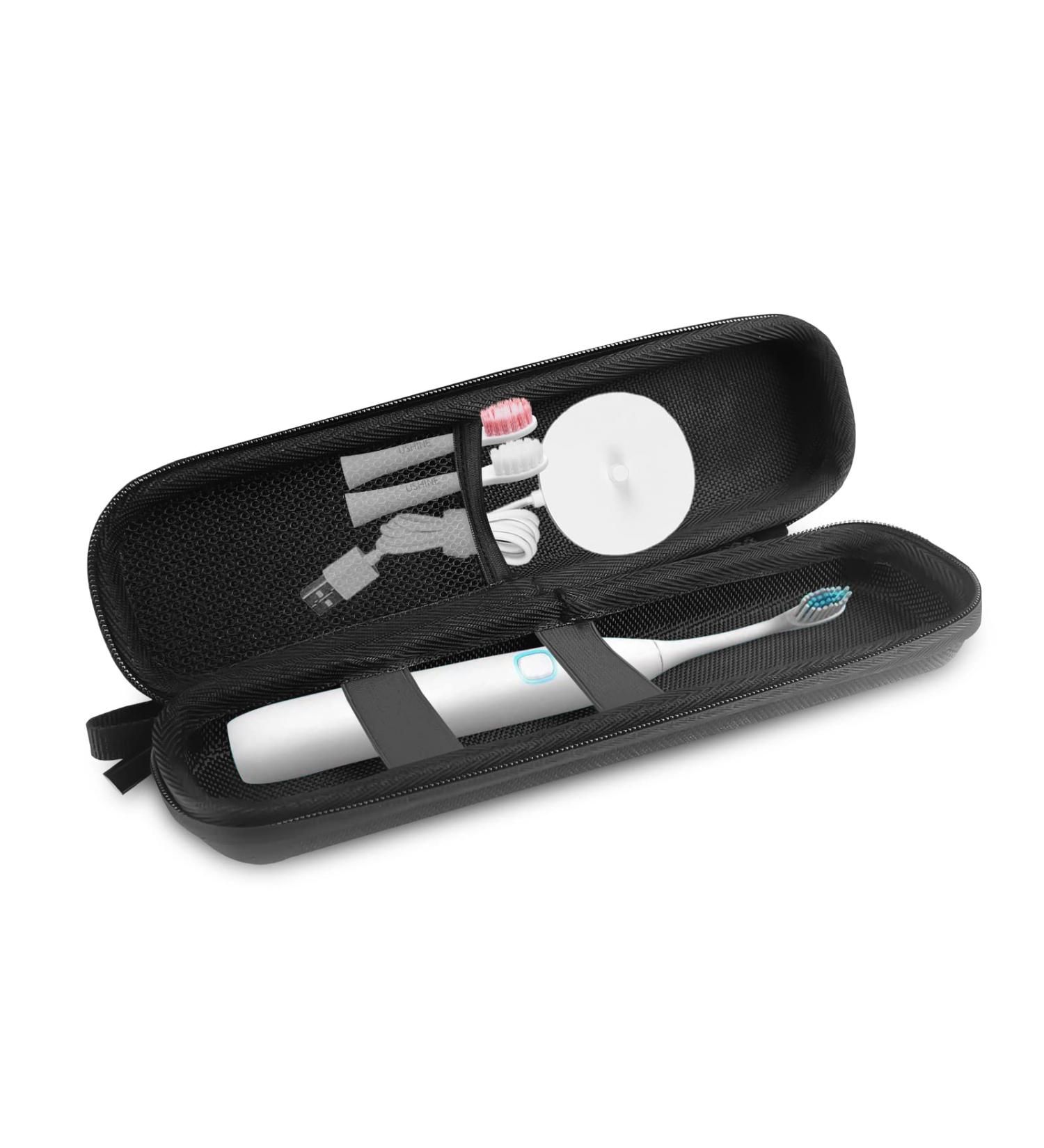 Gvolatee Hard Shell Travel Case for Sonicare Toothbrush - Portable Storage for Accessories - Brown & Black Options - Buy Online on GoSupps.com