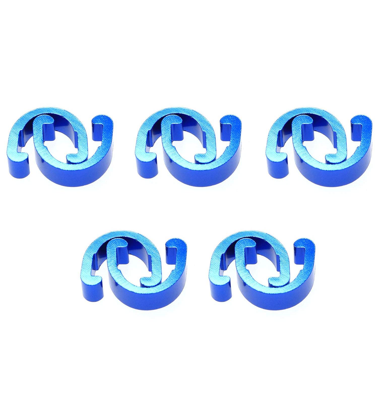 10PCS Blue Aluminum Alloy C-Clips Clamps for Bicycles Brake & Gear Cables - Buy Online on GoSupps.com