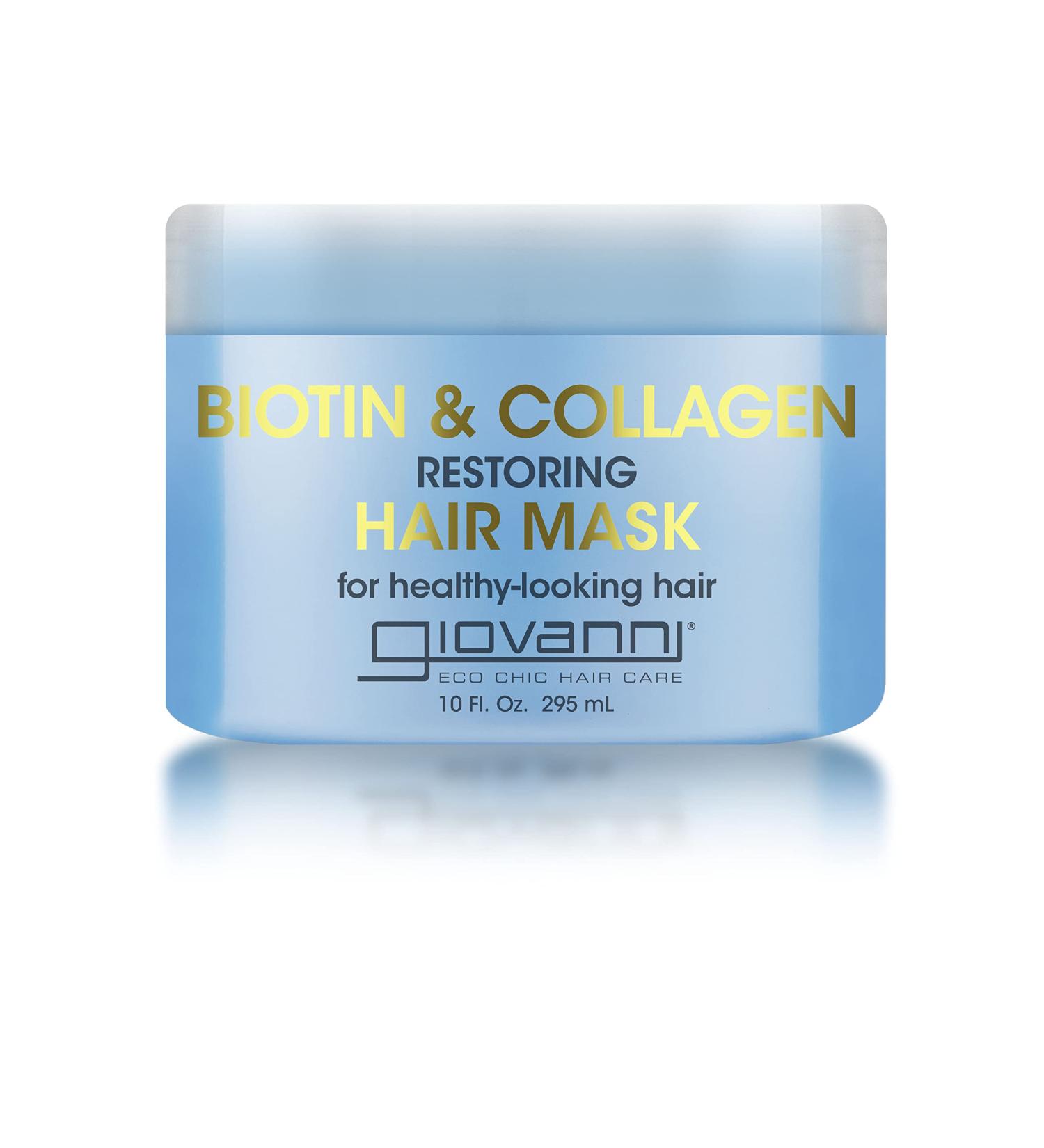 GIOVANNI Biotin & Collagen Hair Mask - Deep Conditioning & Detangling Treatment for All Hair Types - 10 Oz - Buy Online on GoSupps.com