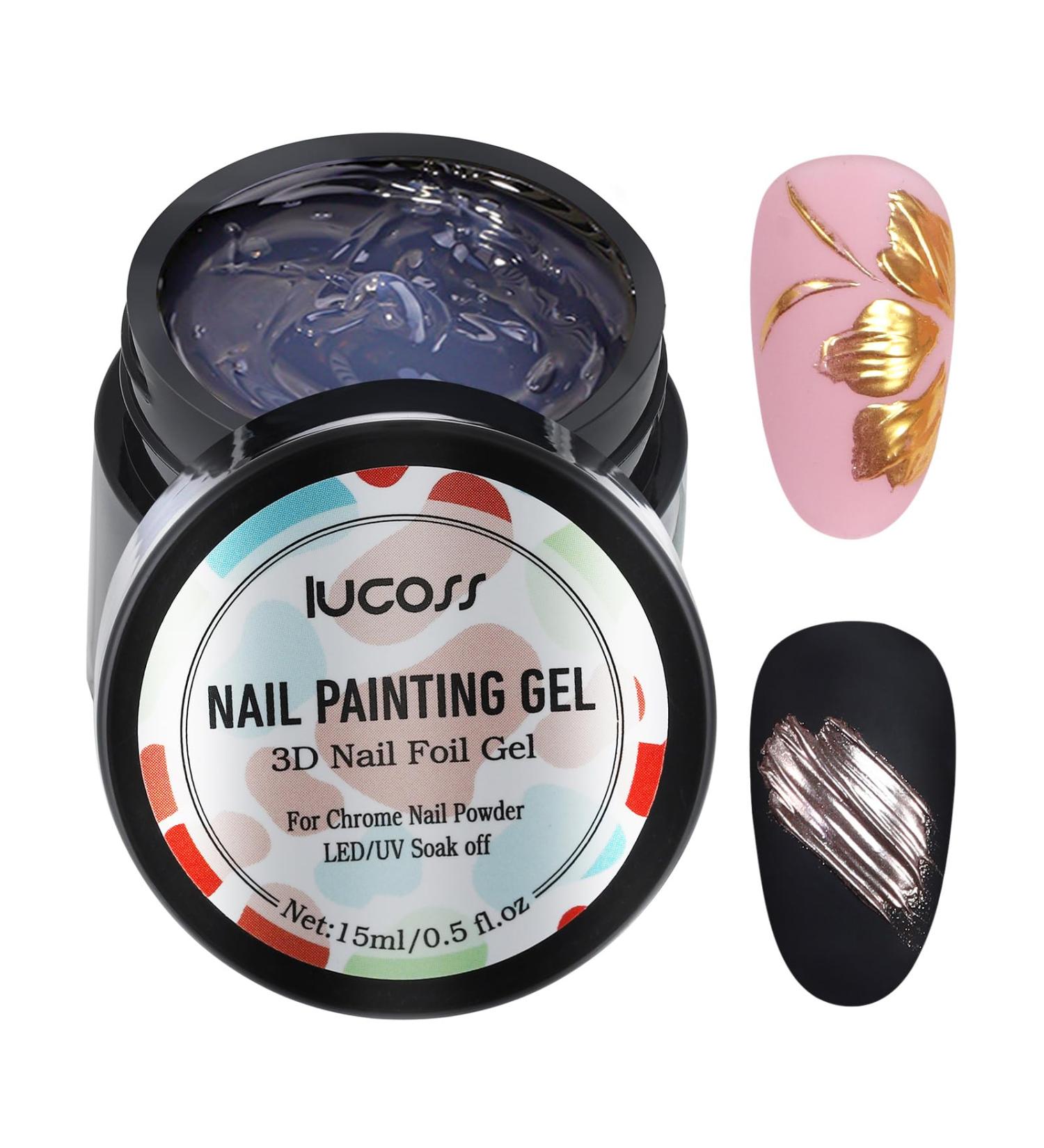 3D Painting Gel for Chrome Nail Powder - Clear Nail Sculpture Gel for 3D Nail Art - 15ml for Metallic Mirror Effect - Buy Online on GoSupps.com