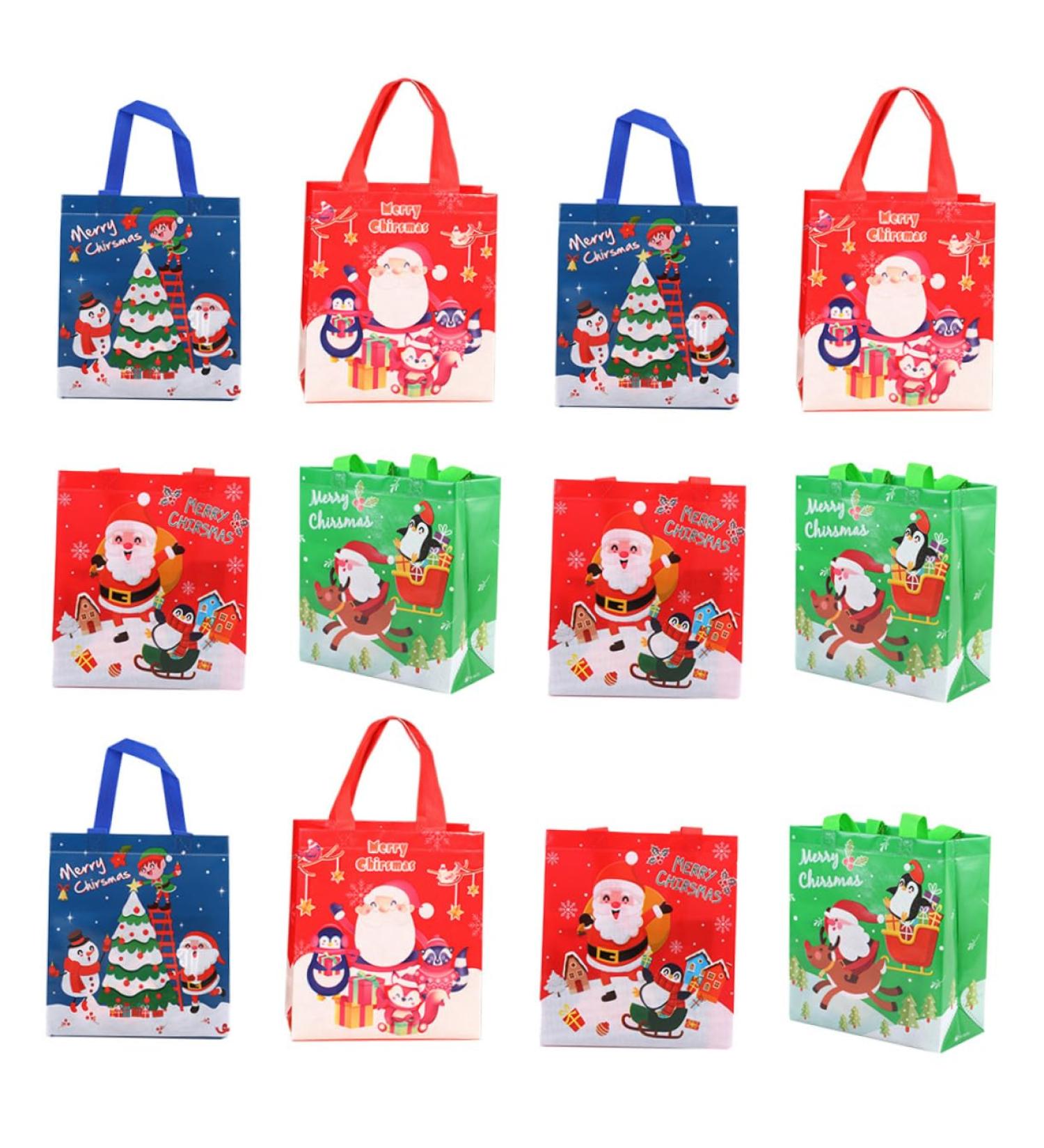CAXUSD 12pcs Christmas Bag Candy Bags Santa Bags Xmas Candy Bag Non-woven Bags Three-dimensional - Buy Online on GoSupps.com
