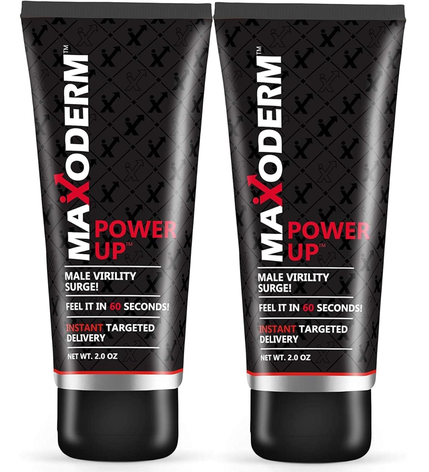 Maxoderm Power Up Topical Cream for Men External Use Cream 2 oz Tube - 2 Pack