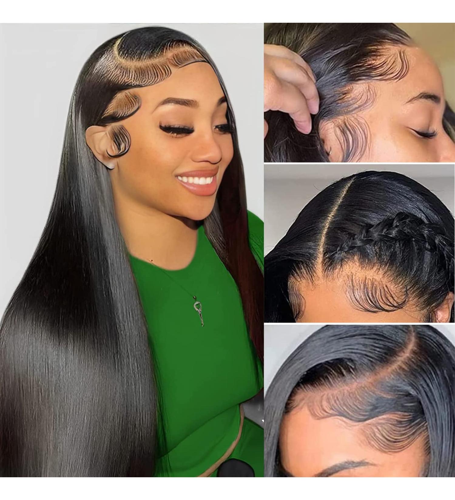 5x5 HD Lace Closure Wig 20 Inch Straight Human Hair - 150% Density Glueless Transparent Lace Frontal Wig for Black Women - Buy Online on GoSupps.com