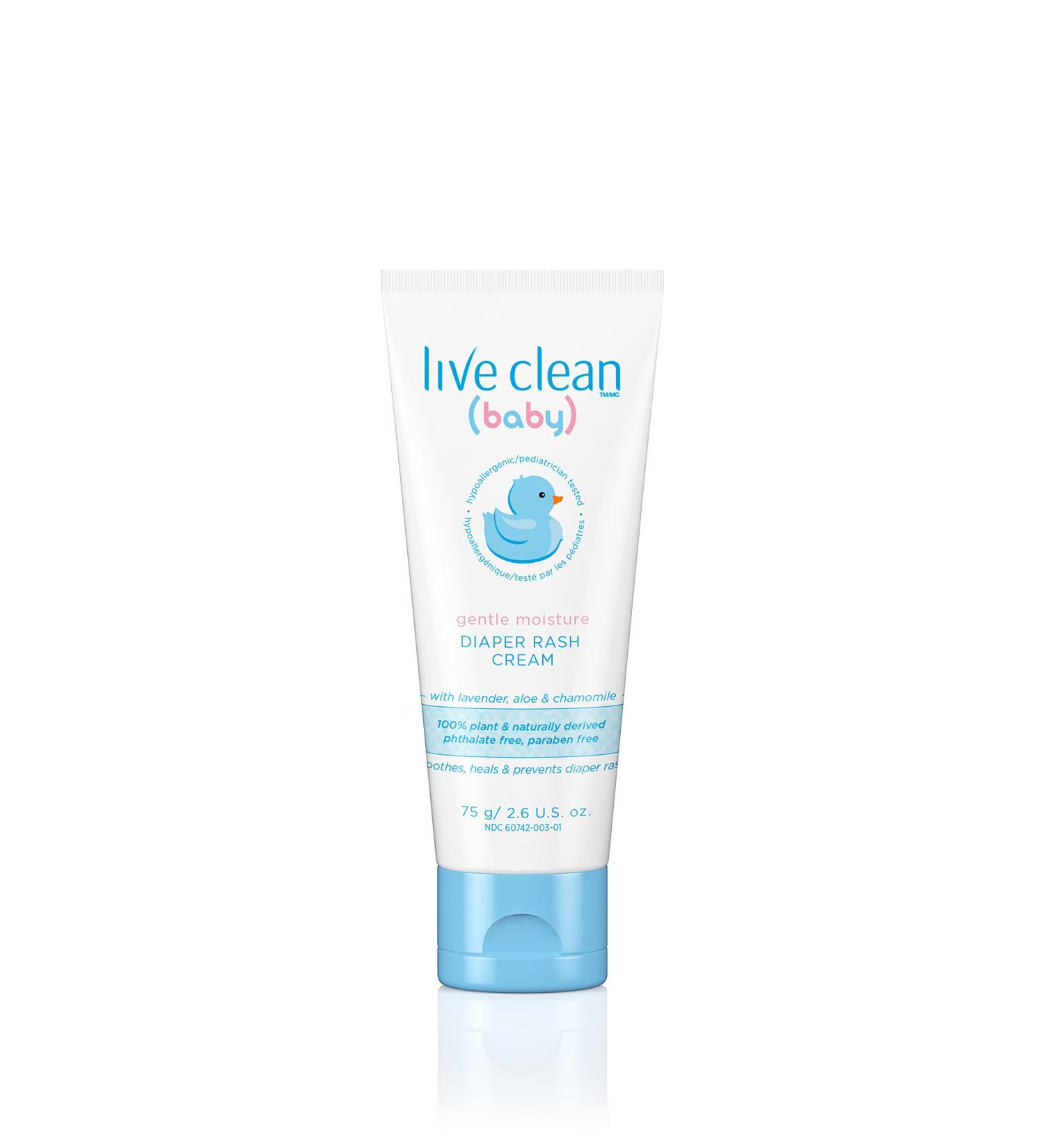 Live Clean Baby Diaper Rash Cream 2.6 Oz - Gentle Moisture Formula - Buy Online on GoSupps.com