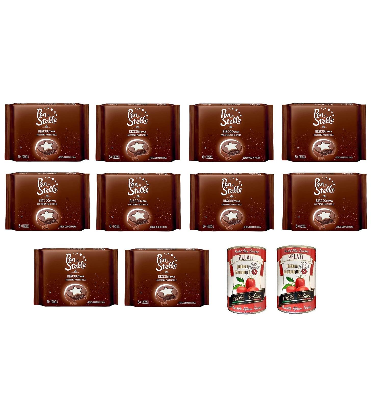  Italian Gourmet E.R. Pack of 10 Mulino Bianco Pan di Stelle Biscocrema biscuits with Italian cream 168g cookies + Italian Gourmet 100% Italian 2 x 400g - Buy Online on GoSupps.com