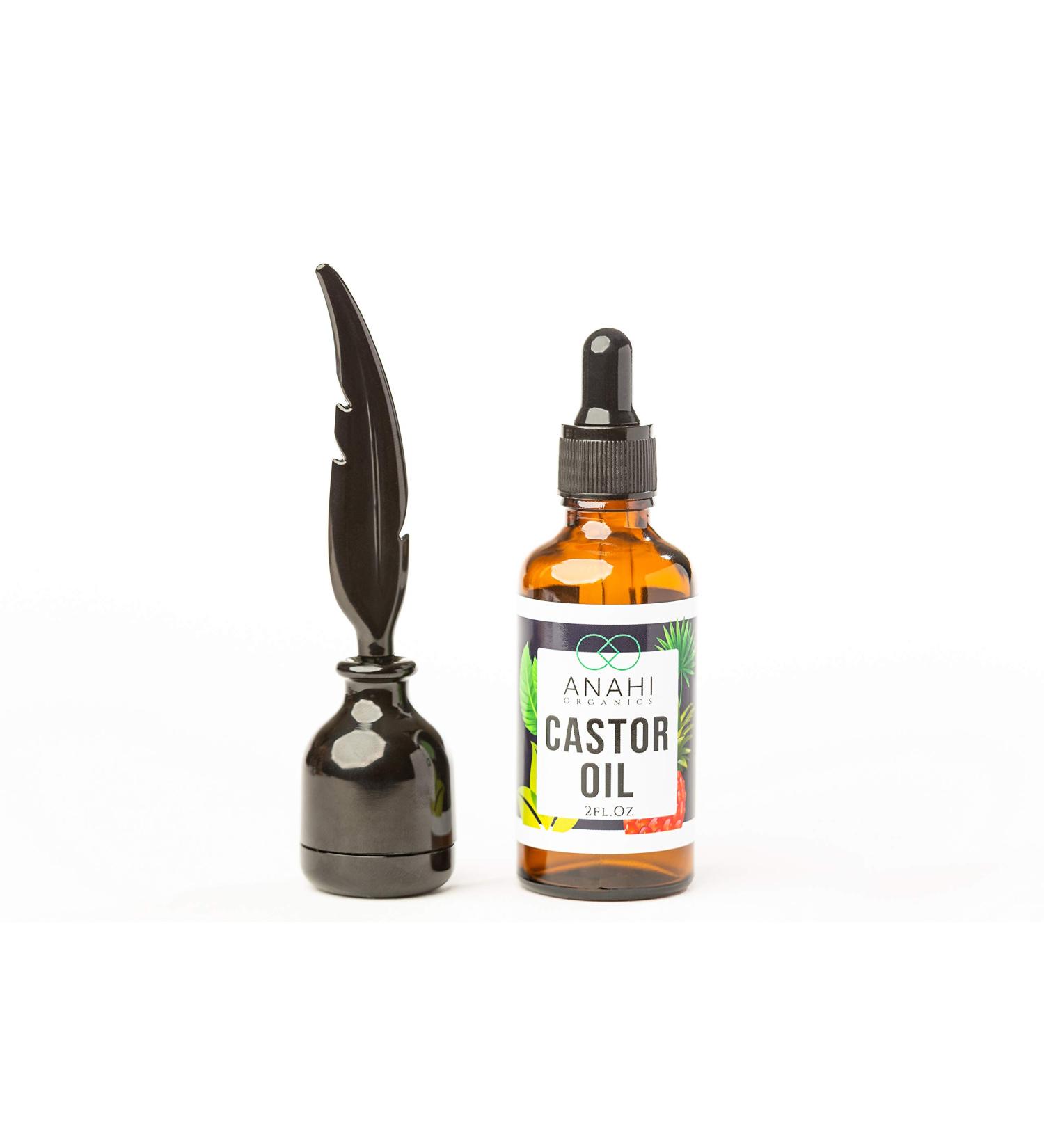 Organic Castor Oil for Eyelashes and Hair Growth - 100% Pure Cold Pressed Lash Growth Serum with Bonus Mascara Starter - Buy Online on GoSupps.com