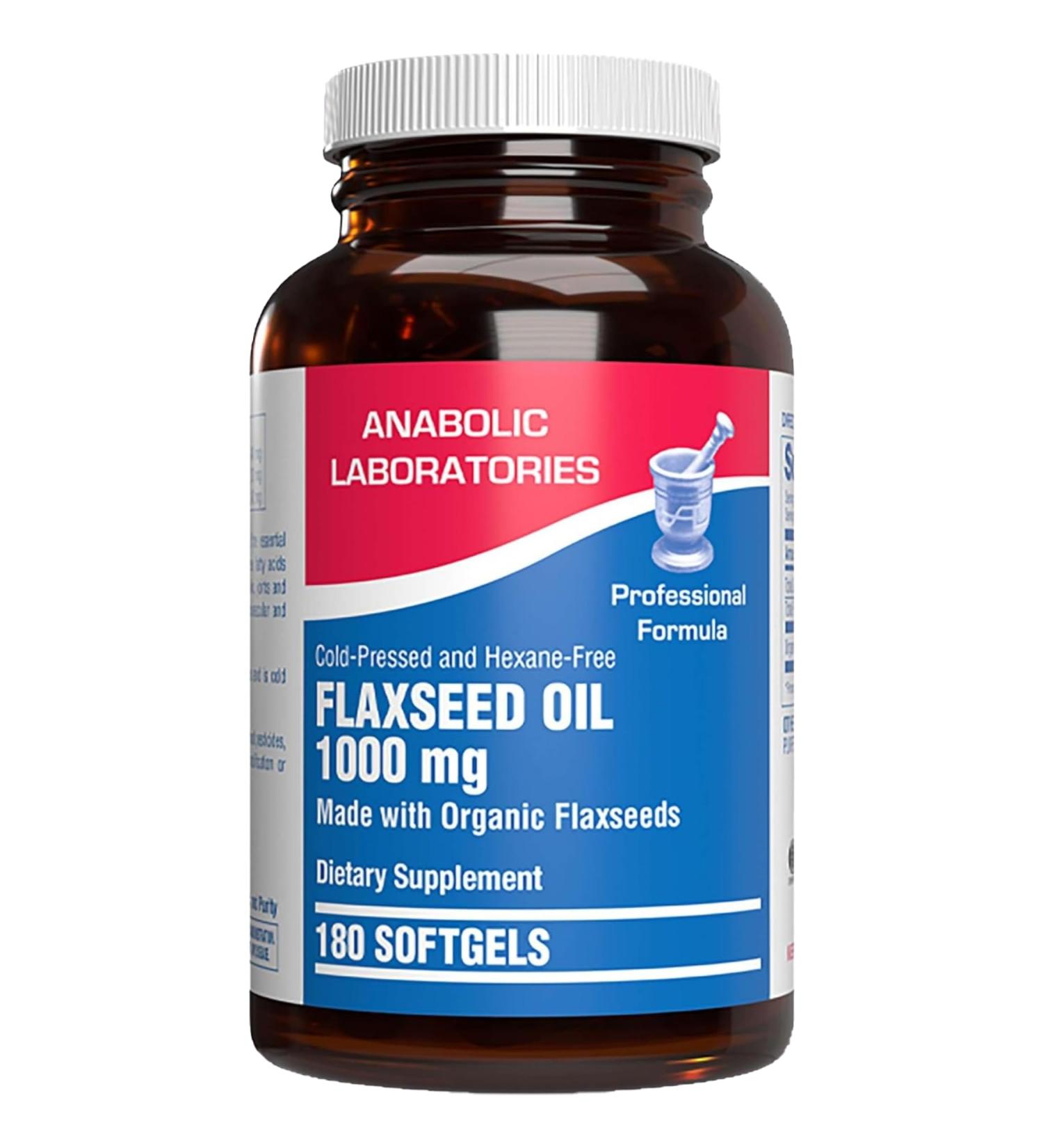 Cold Pressed Organic Flaxseed Oil 1000mg Softgels - Non GMO Organic Flax Seed Oil Rich in Naturally Occurring Omega 3 6 9 for Full Body Benefits - Fish Free Omega 3 Supplement (180 Softgels) - Buy Online on GoSupps.com