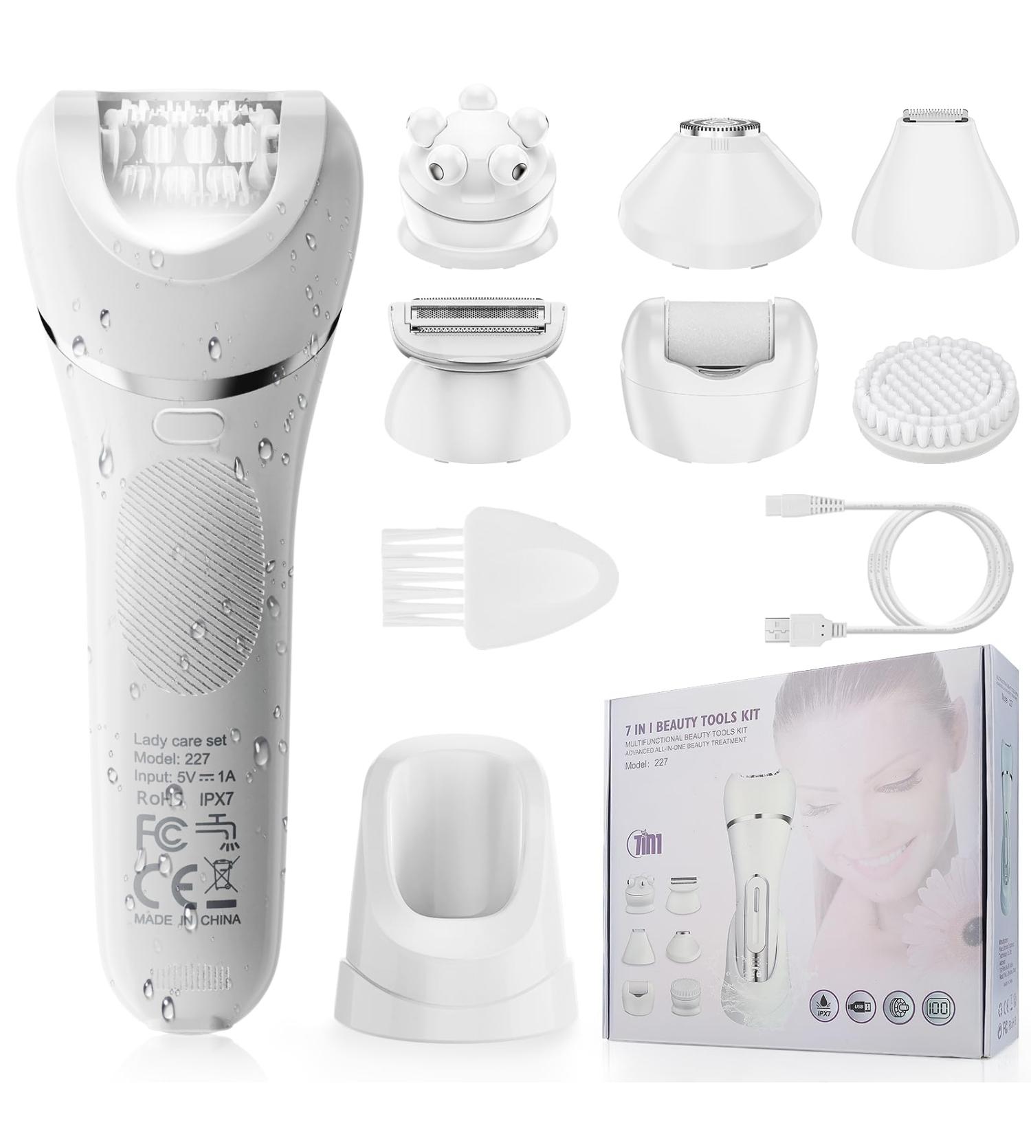  pilateur de cheveux pour femme rasoir lectrique pilateur facial tondeuse bikini rasoir 7 en 1 pour le visage les l vres le menton les aisselles les jambes tanche IPX7 cadeaux pour - Buy Online on GoSupps.com