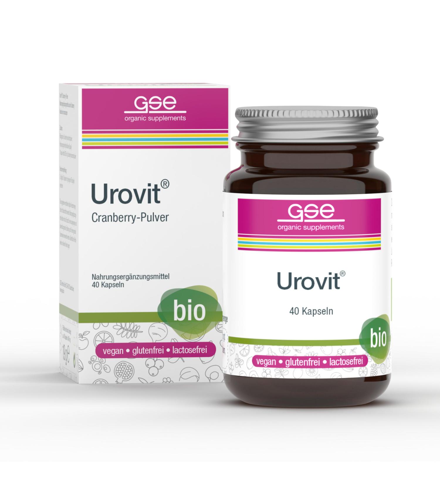 GSE Urovit Cranberry Powder Capsules - 40 Pieces | Boost Urinary Health & Wellness | International Shipping Available - Buy Online on GoSupps.com
