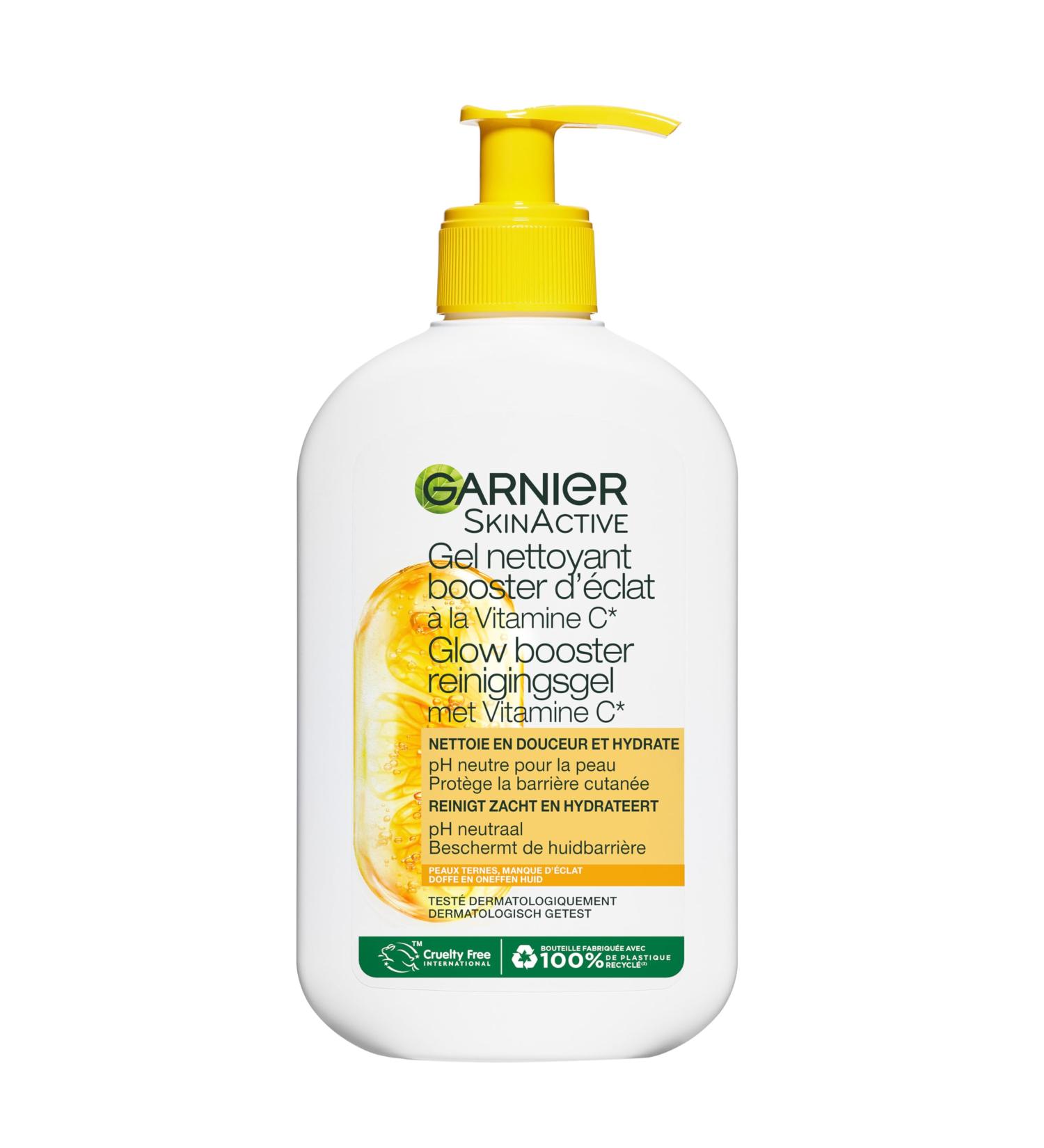  Garnier Garnier SkinActive Vitamin C Radiance Booster Cleanser Gel - 250 ml - Buy Online on GoSupps.com