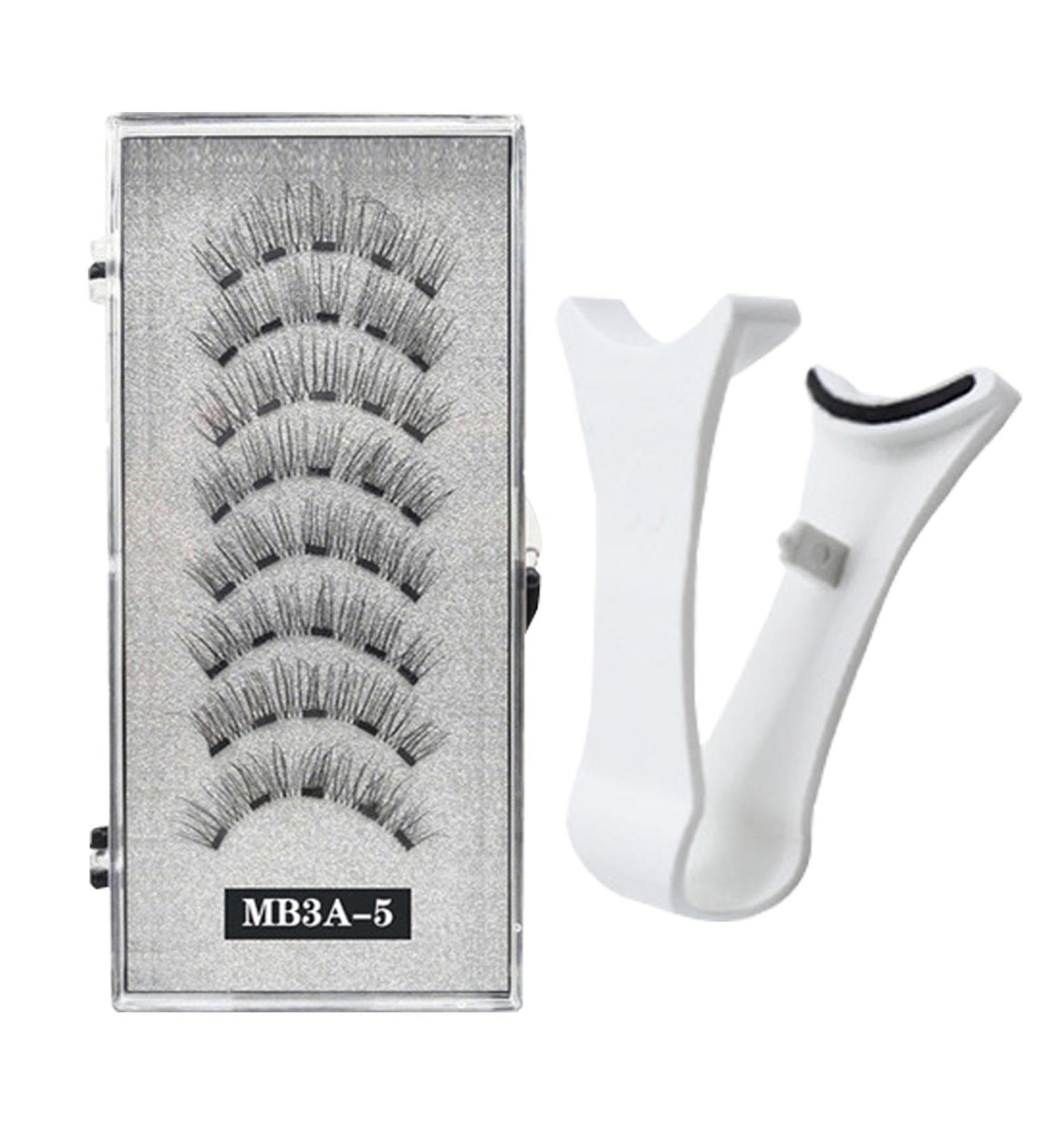 Eyelashes Magnetic - Long-Lasting Eye Lash Manga Magnetic Lashes Kit | Reusable Magnetic Eyelashes with Applicator 4 Pieces Lightweight Cat Eye Glue Magnetic Lashes for Women Girls - Buy Online on GoSupps.com