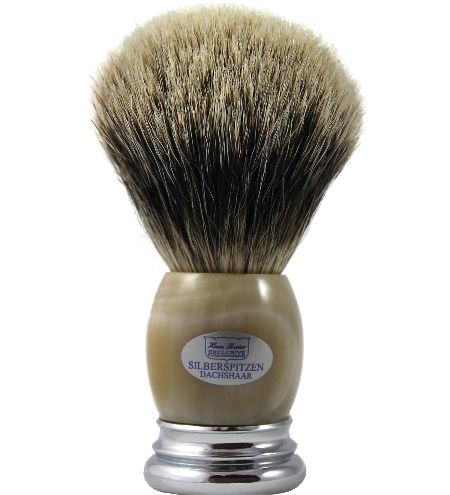 Hans Baier Exclusive shaving brush real horn light