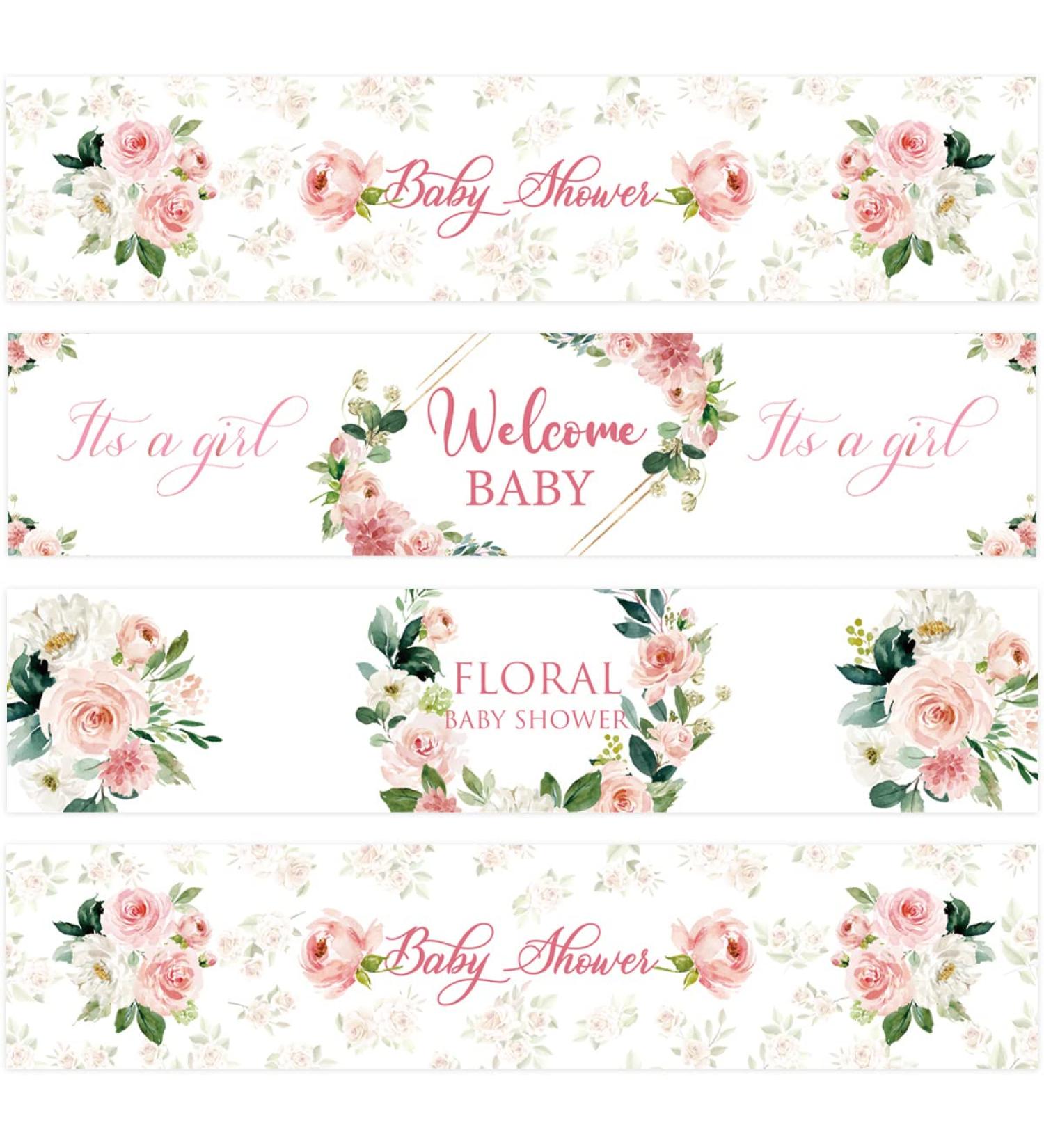 24 Pink Floral Baby Shower Water Bottle Labels - 3 Styles, Waterproof & Stylish Baby Girl Party Decorations - Buy Online on GoSupps.com