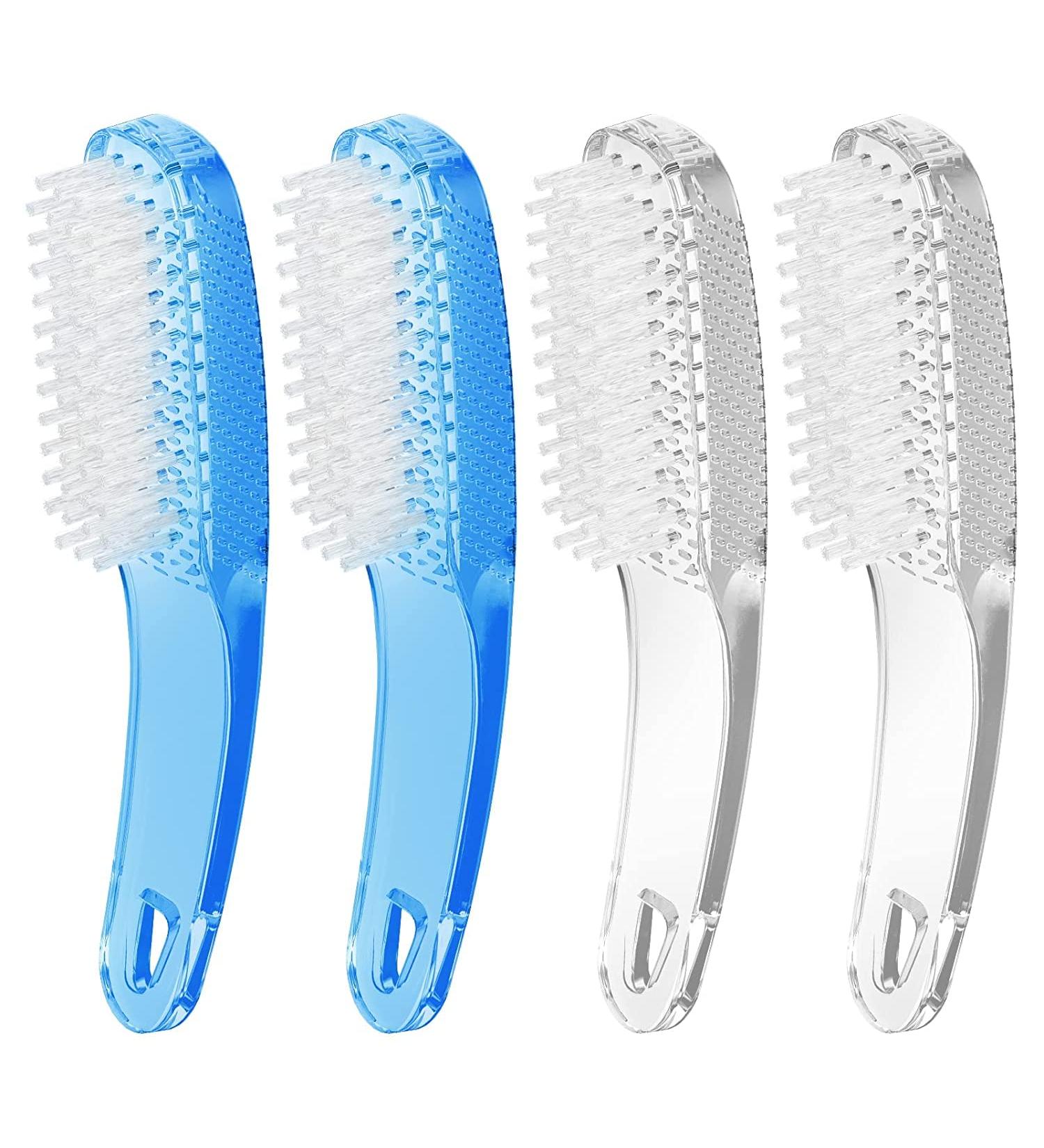 4 Pcs Nail Cleaning Brushes Larbois Plastic Handle Scrubbing Brush Fingernail Brush with Soft Bristles Nail Manicure Dust Brush for Hand Toes Nail Home Garden Salon use-Color 2 4pack-Color 2 - Buy Online on GoSupps.com