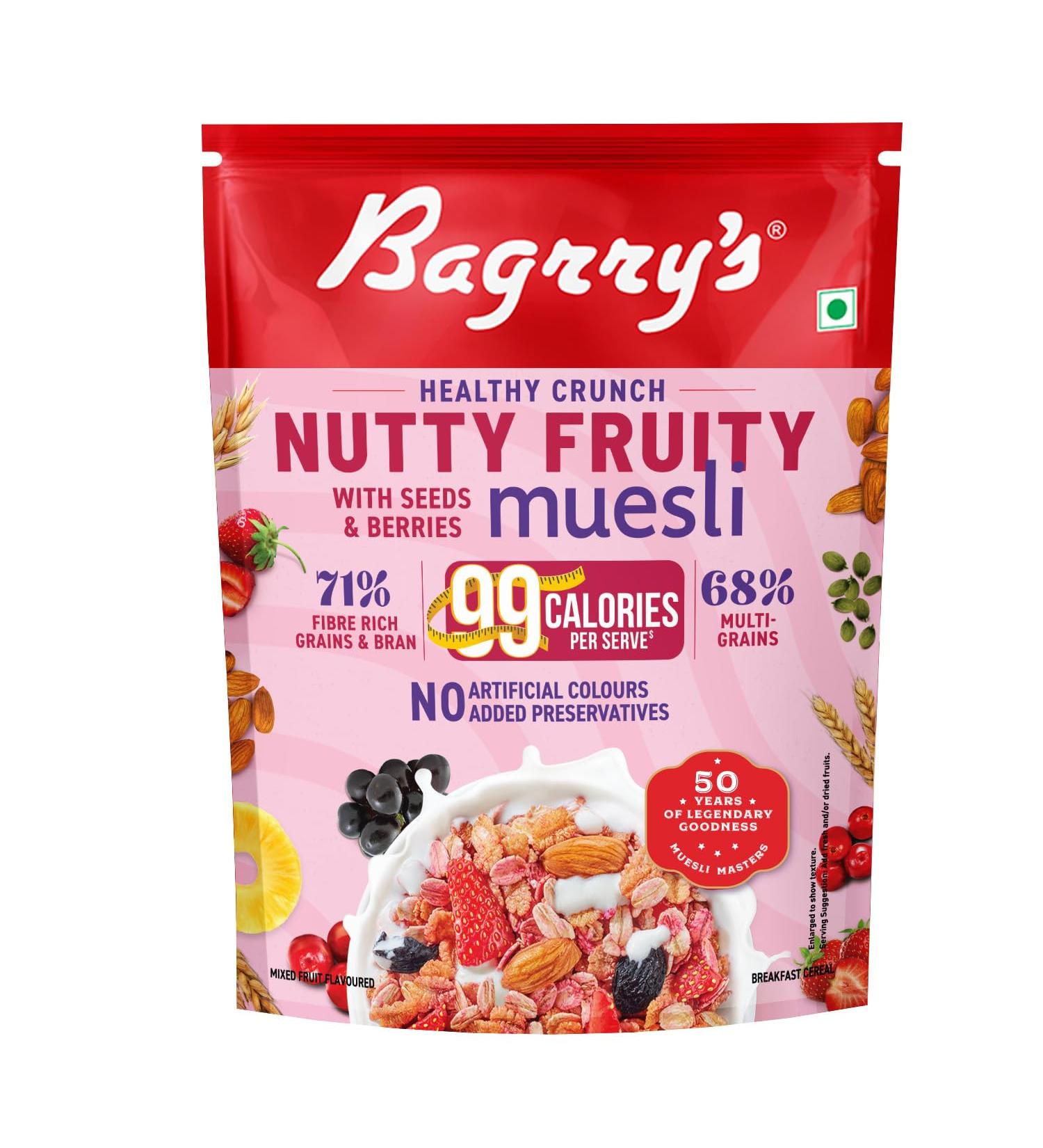 Bagrry's Croustillant noisette c r ales fruit es avec graines et baies sac de 425 g 89 % de fruits noix c r ales et graines sans colorants artificiels - Buy Online on GoSupps.com