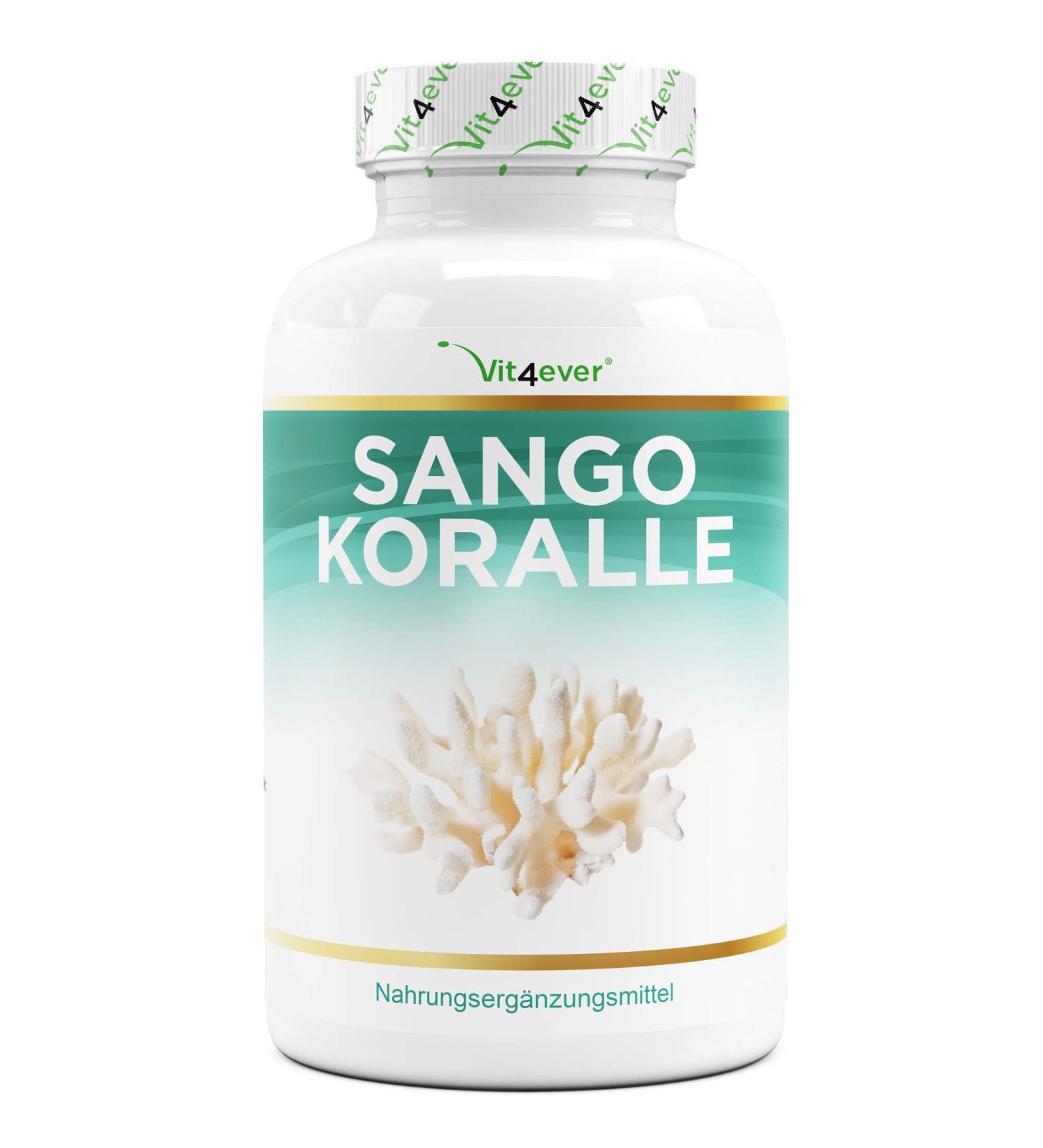 Sango Meereskorall 180 Capsules - Natural Calcium & Magnesium Supplement (2:1 Ratio) - High-Dosed & Laboratory Tested - Boost Your Health Internationally - Buy Online on GoSupps.com