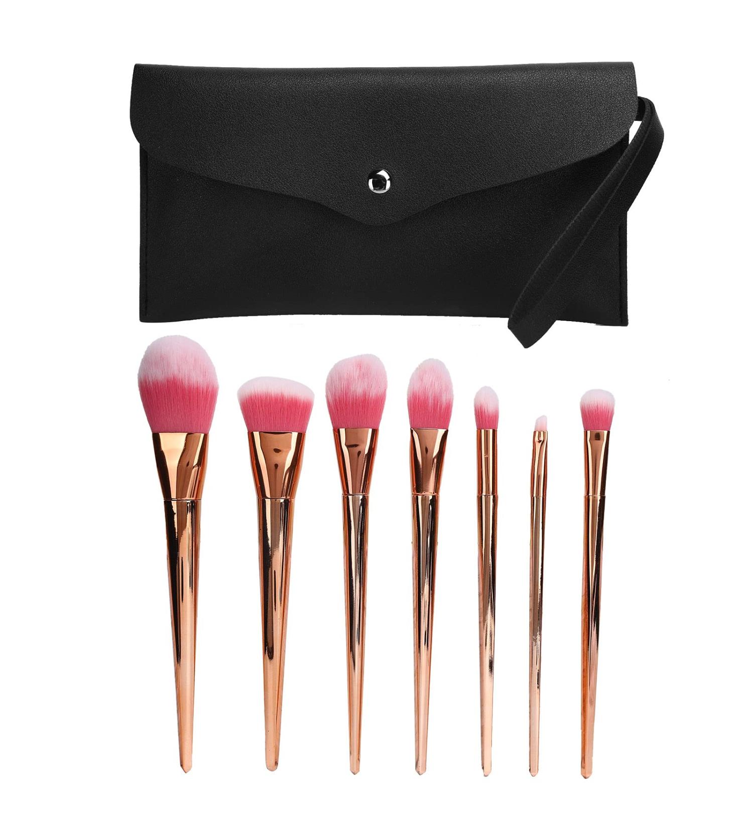 Professional Powder Blush Makeup Brushes - 8 Piece Set with Soft Fine Fiber Ideal for Beginners & Artists | International Shipping - Buy Online on GoSupps.com