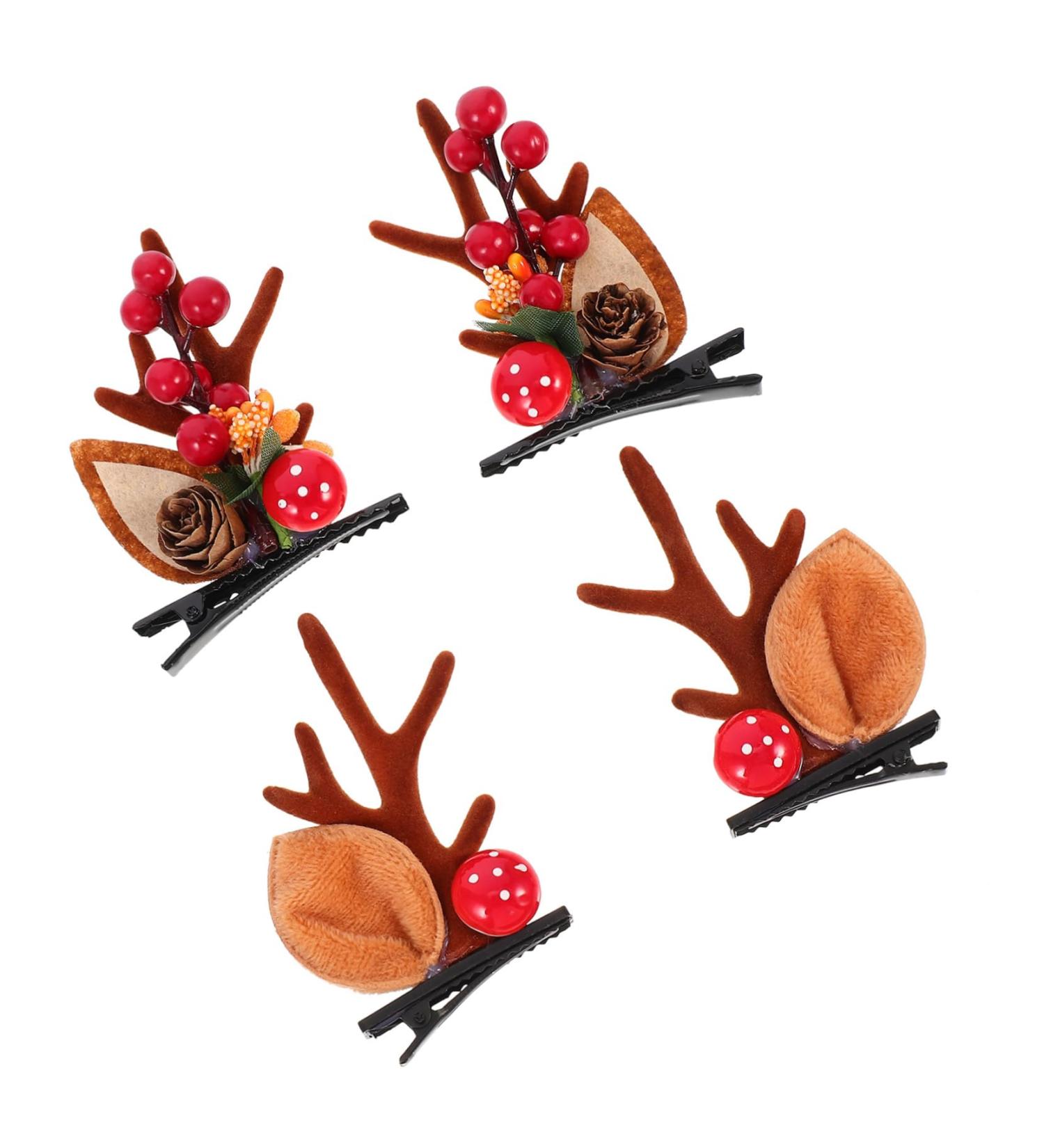 Beavorty 2 Pairs Hairpin Xmas Party Hair Clips Antlers Hair Clip Christmas Hair Clip Tiara Antler Decor Bill Hair Clips for Women Antler Hairpins Christmas Hair Barrettes Miss Elk - Buy Online on GoSupps.com