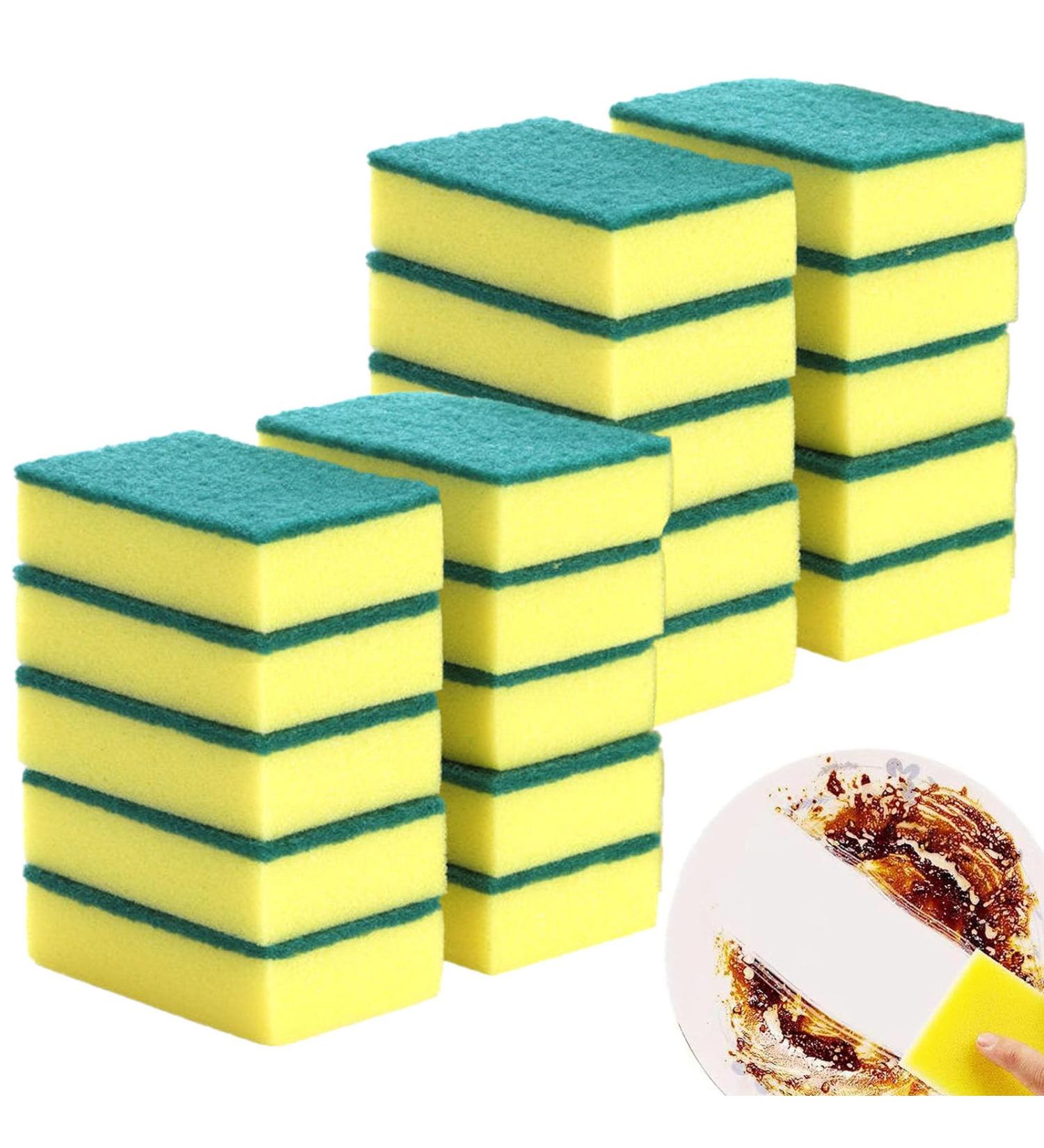 Sponge wipe high-density dipping 20 pieces of kitchen dishwashing sponge housework cleaning sponge block dish cloth rag - Buy Online on GoSupps.com