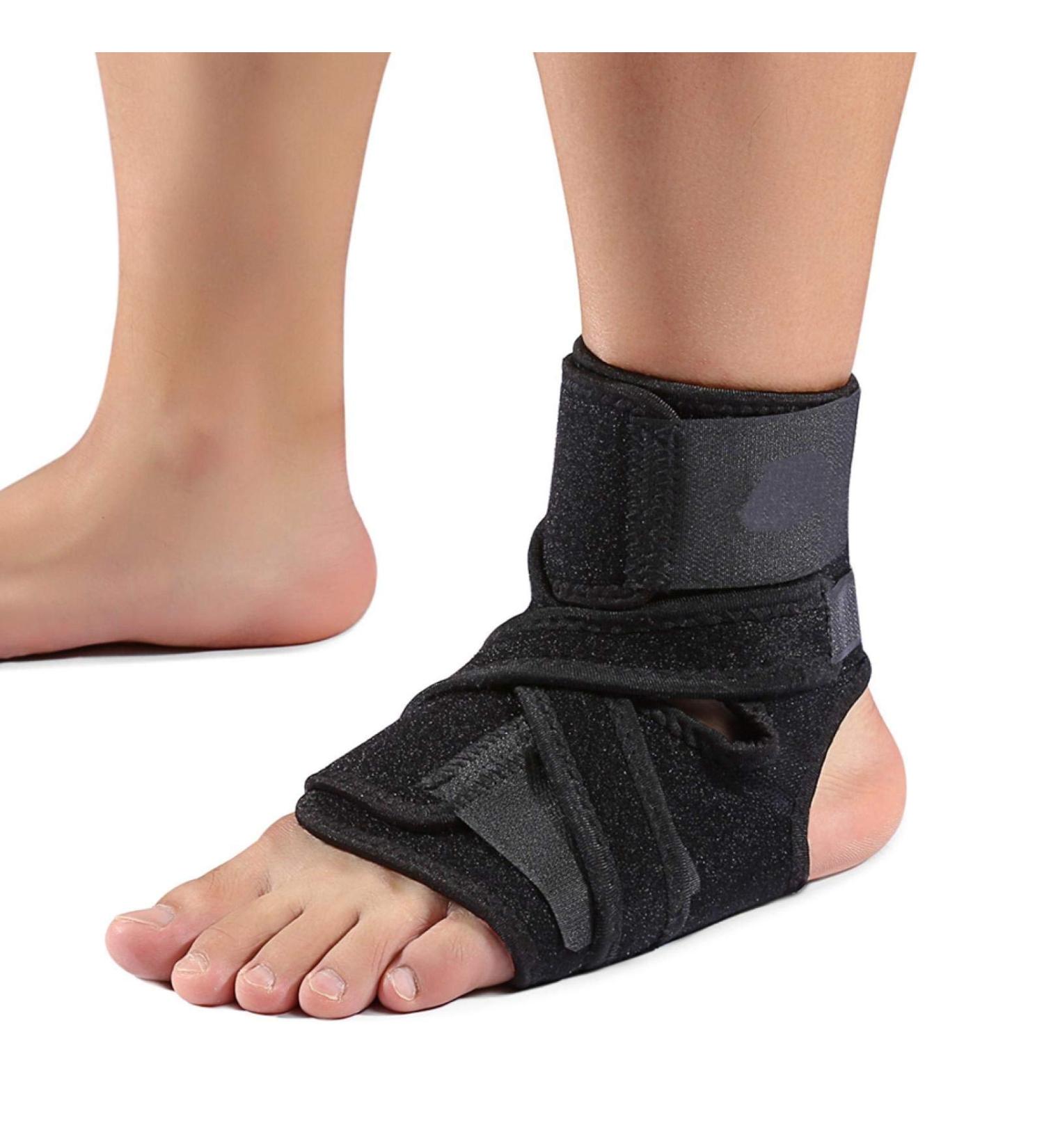 Breathable Adjustable Ankle Brace - Compression Support for Foot Drop | Left & Right Foot Stabilizer - Buy Online on GoSupps.com