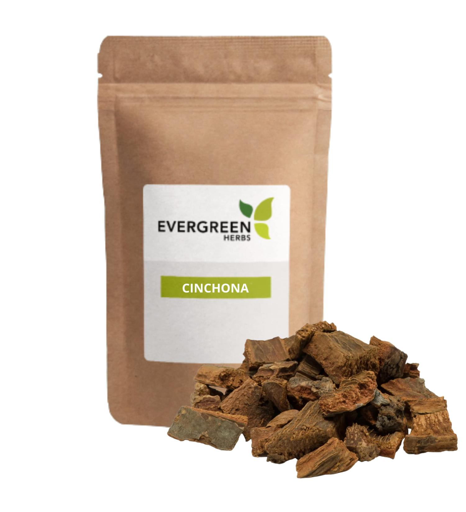 Cinchona Bark 8 oz - Resealable Stand Up Pouch for Freshness | Evergreen Herbs - Buy Online on GoSupps.com