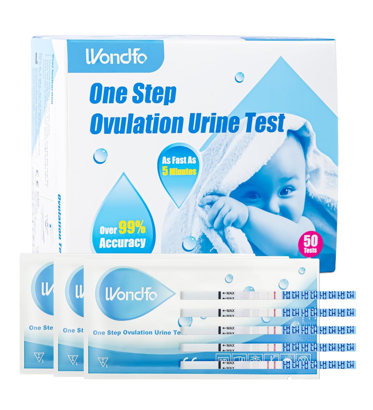 Wondfo Ovulation Tests Strips 50 LH - Fertility Predictor Testing OPK - TTC Support - Buy Online on GoSupps.com