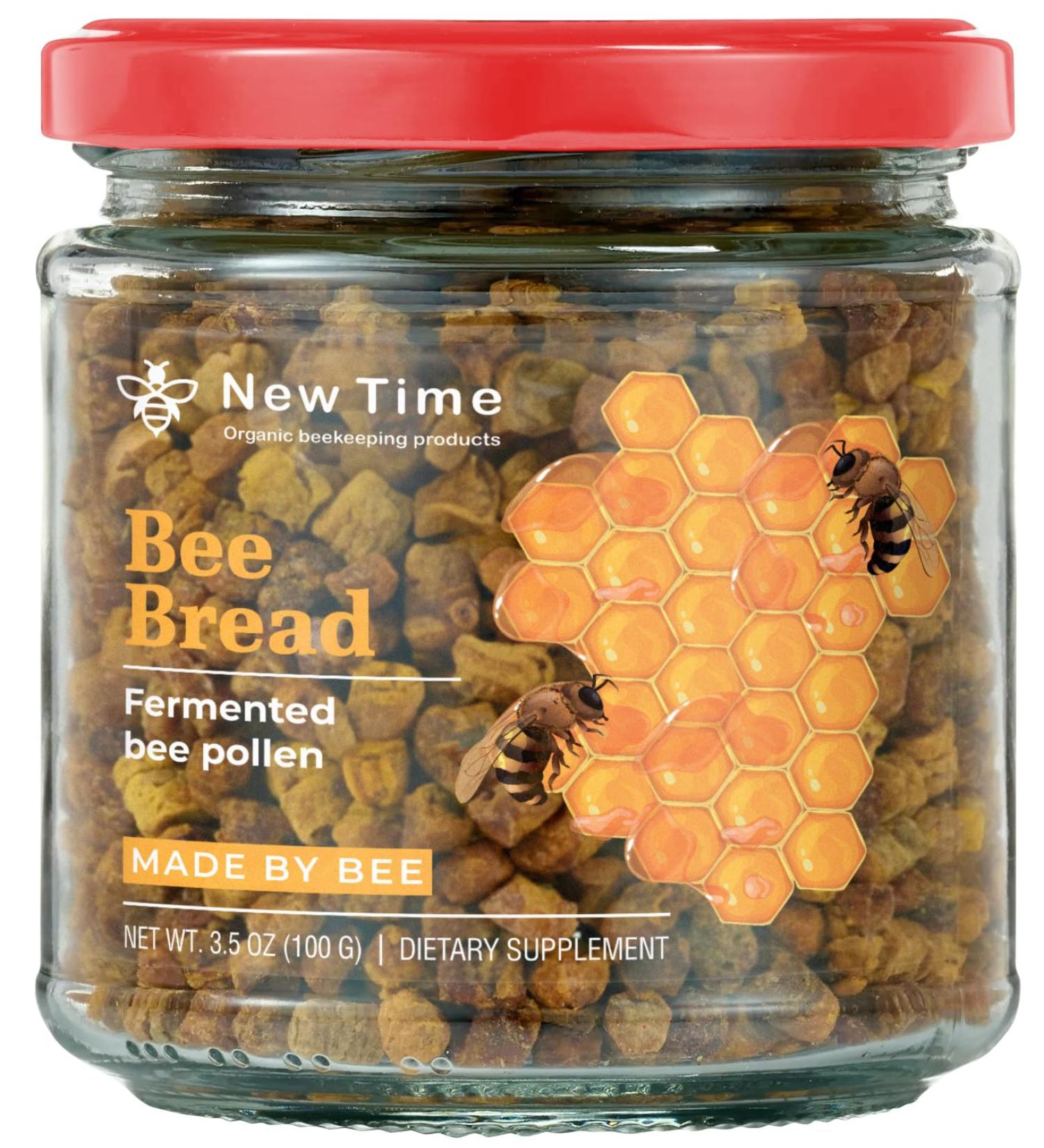 Fresh Organic Bee Bread - 3.5 oz (100 g) Natural Fermented Pollen - Superfood for Immunity Energy & Vitality Boost (Perga Ambrosia) - Buy Online on GoSupps.com